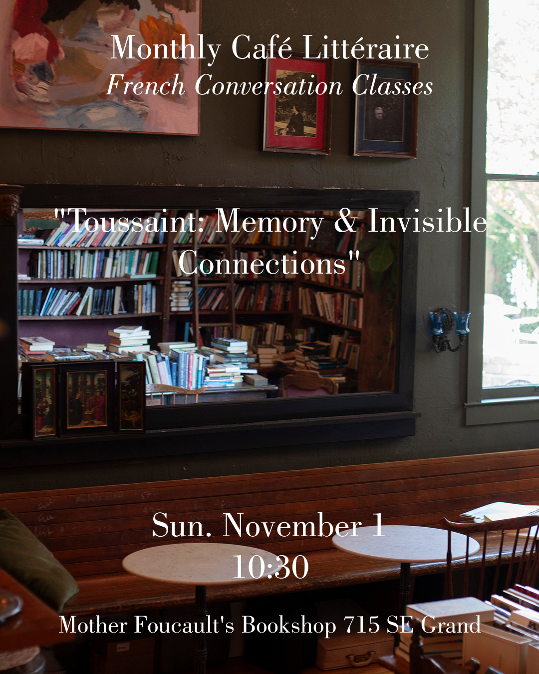 Café littéraire "Toussaint: Memory &amp; Invisible Connections"