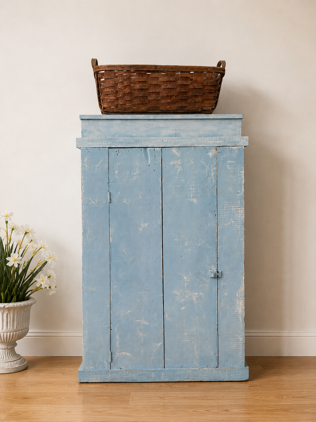 Blue Farmhouse Cabinet - $375