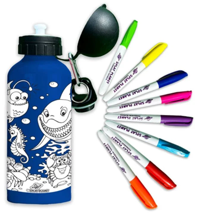 Draw Your Own Water Bottle - Sealife