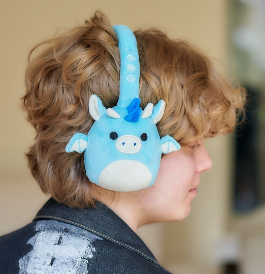 Squishmallows Plush Bluetooth Headphone - Tatiana the Dragon