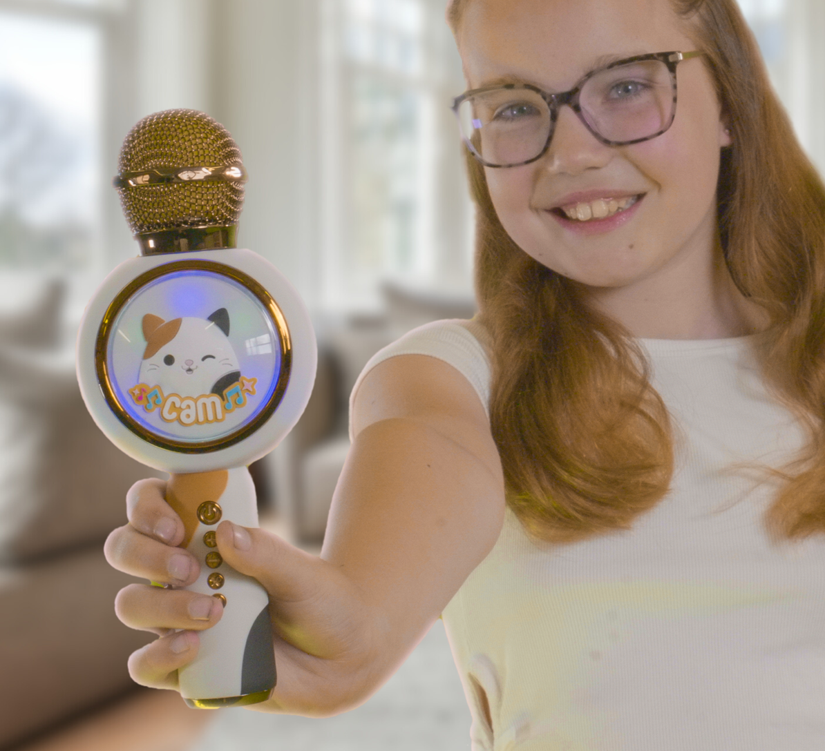Squishmallow Karaoke Microphone - Cam the Cat