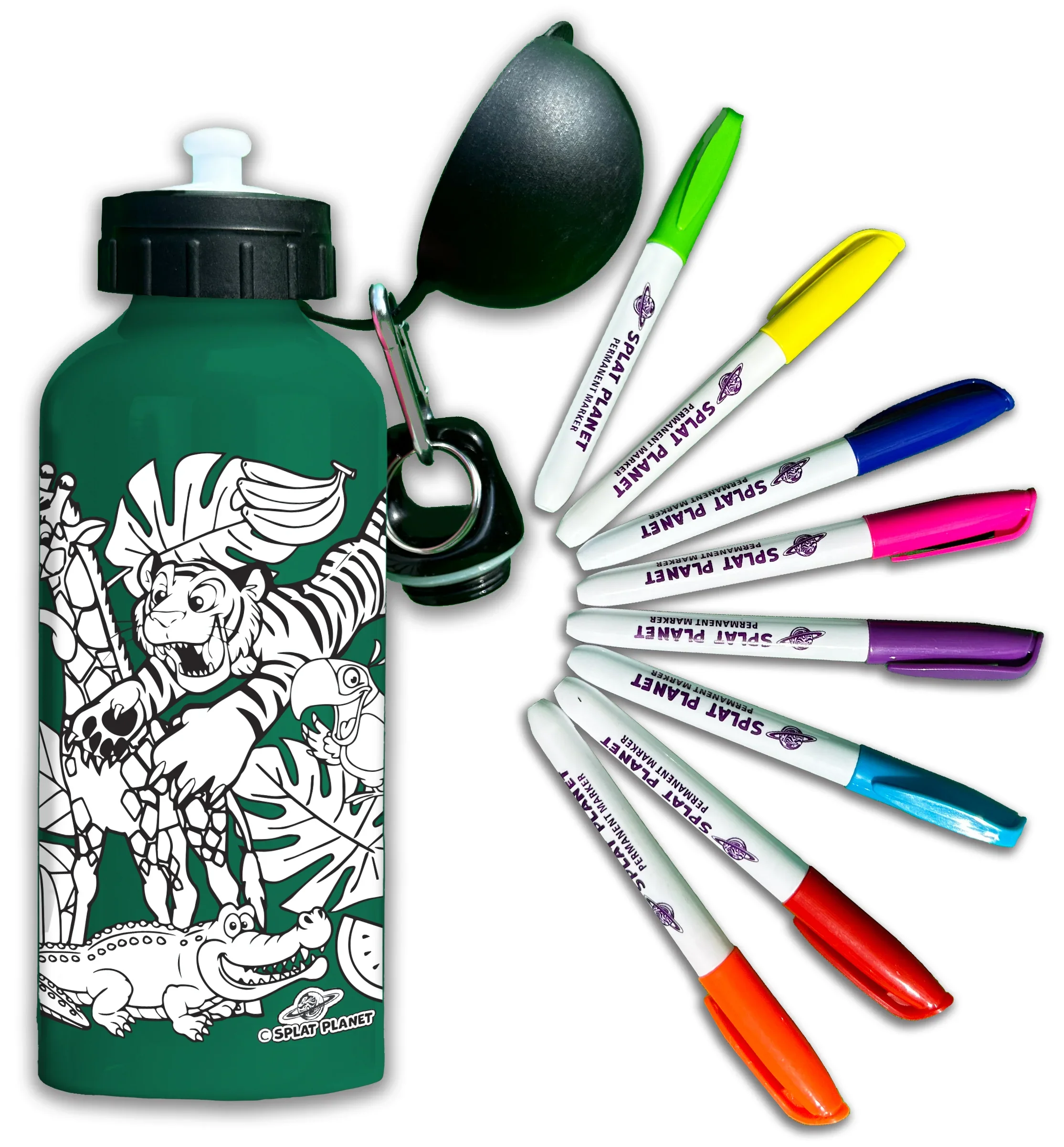 Draw Your Own Water Bottle - Safari Animals