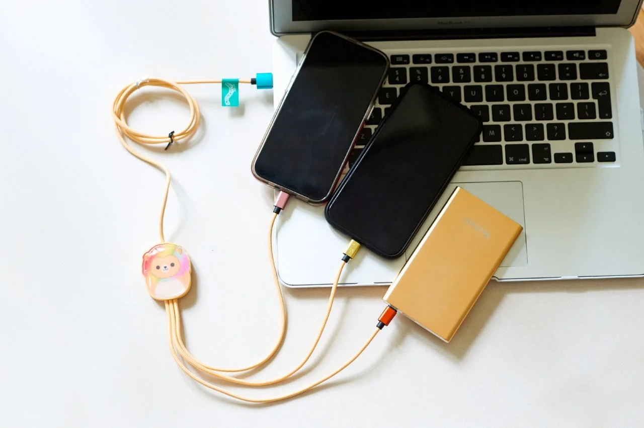 Squishmallows Leo the Lion 3-in-1 phone charging cable