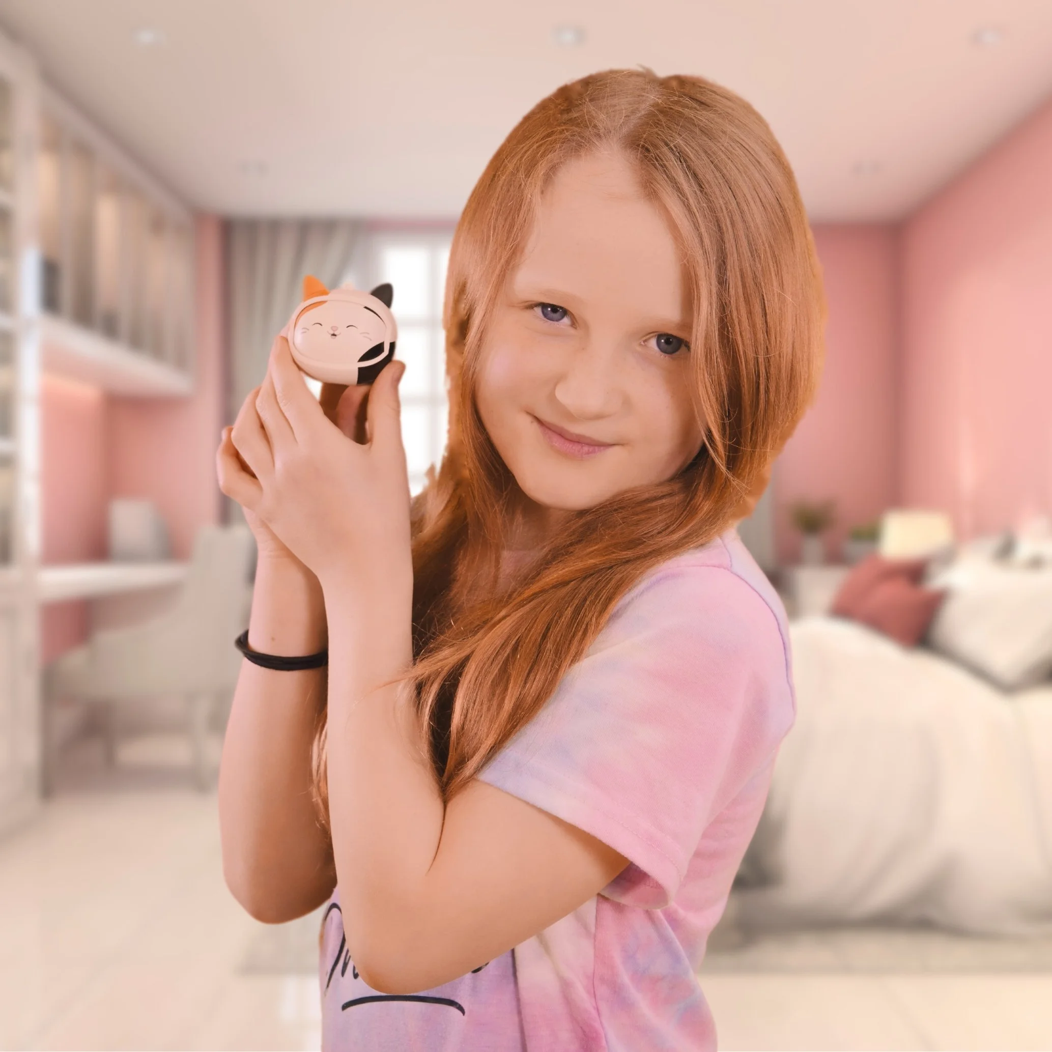 Squishmallows TWS Earbuds & Face Changing Charging Case - Cam the Cat