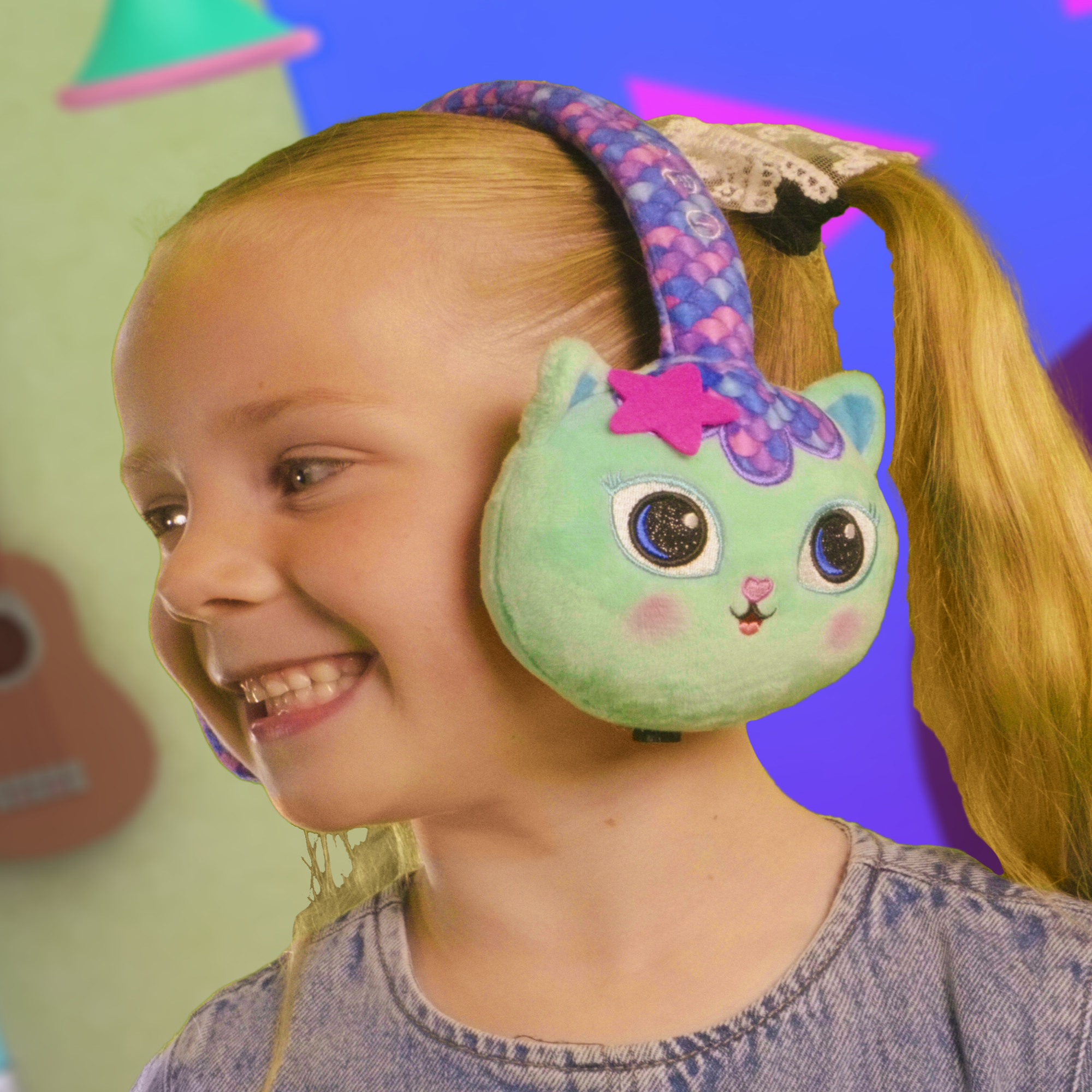 Gabbys Dollshouse Plush Bluetooth Headphones with Microphone