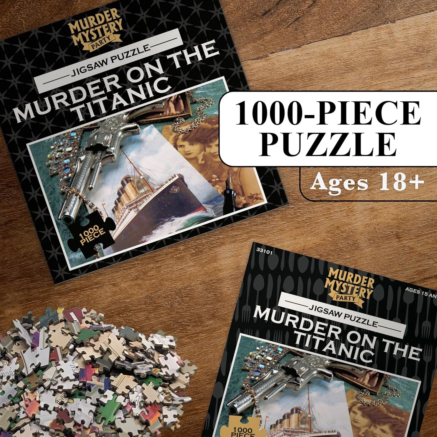 Murder Mystery Puzzle - Murder on the Titanic - Puzzle & Solve the Murder (1000 pieces)