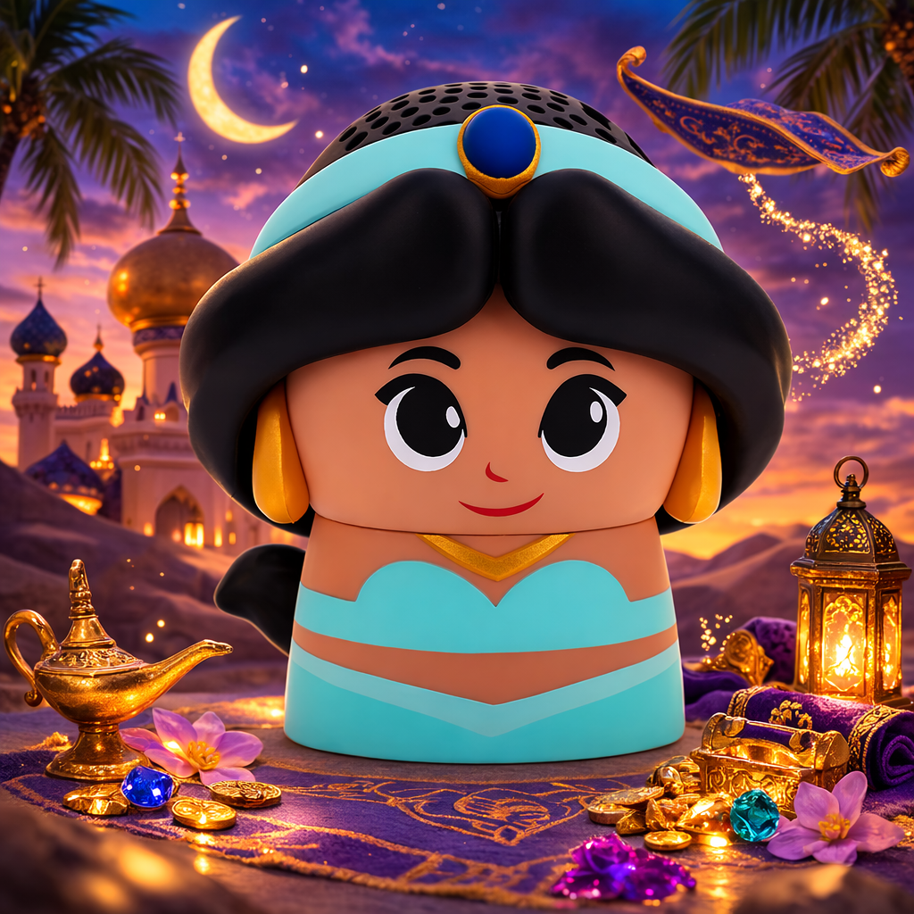 2 inch Mini Portable Bluetooth Speaker - Disney Princess Aladdin Jasmine