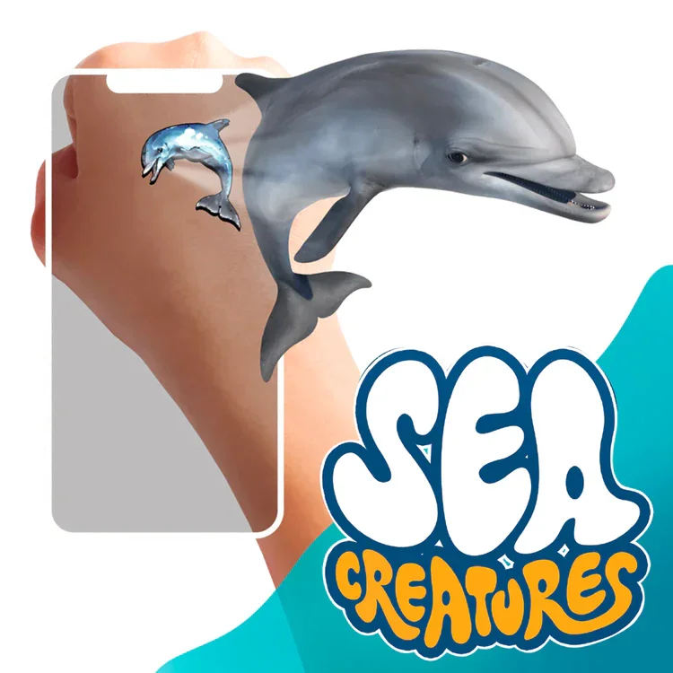 Sea Creatures Holographic Tattoos