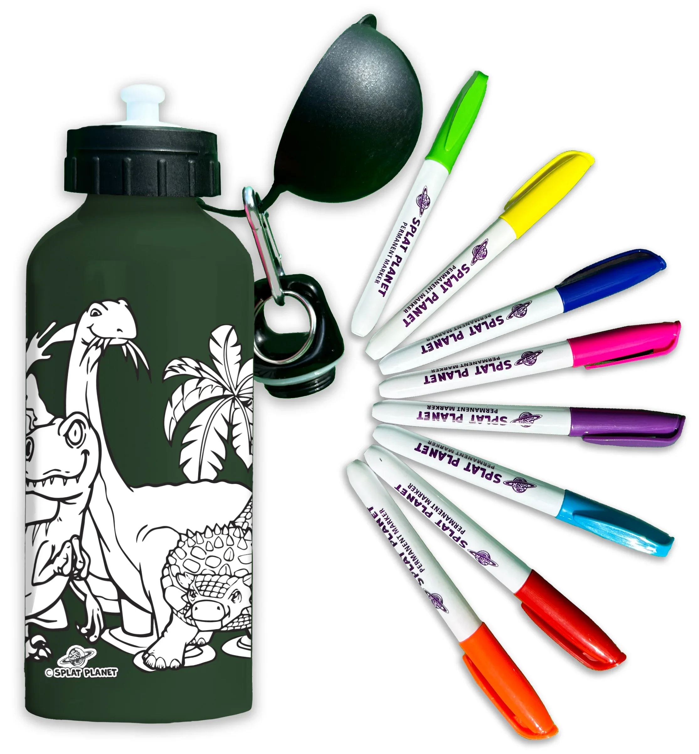 Draw Your Own Water Bottle - Dinosaurs
