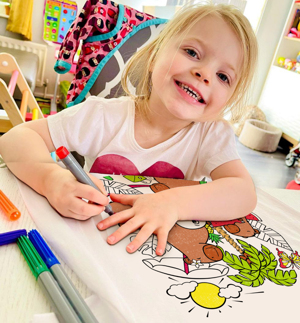 Draw Your Own T-Shirt Set - Capybara - Markers & Rewashable Shirt