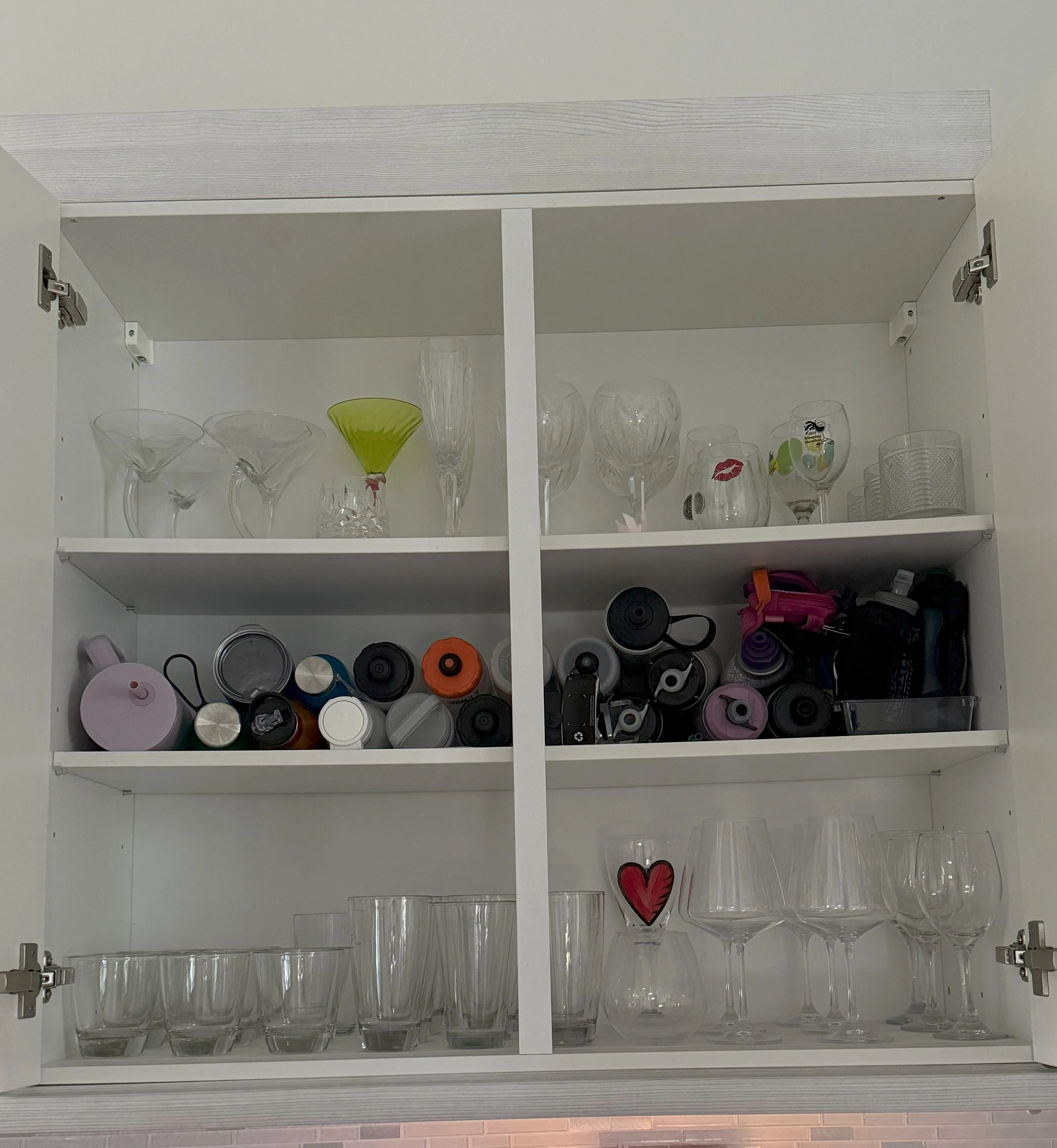 Glassware - After
Consolidated to everyday use, relocated entertainment items