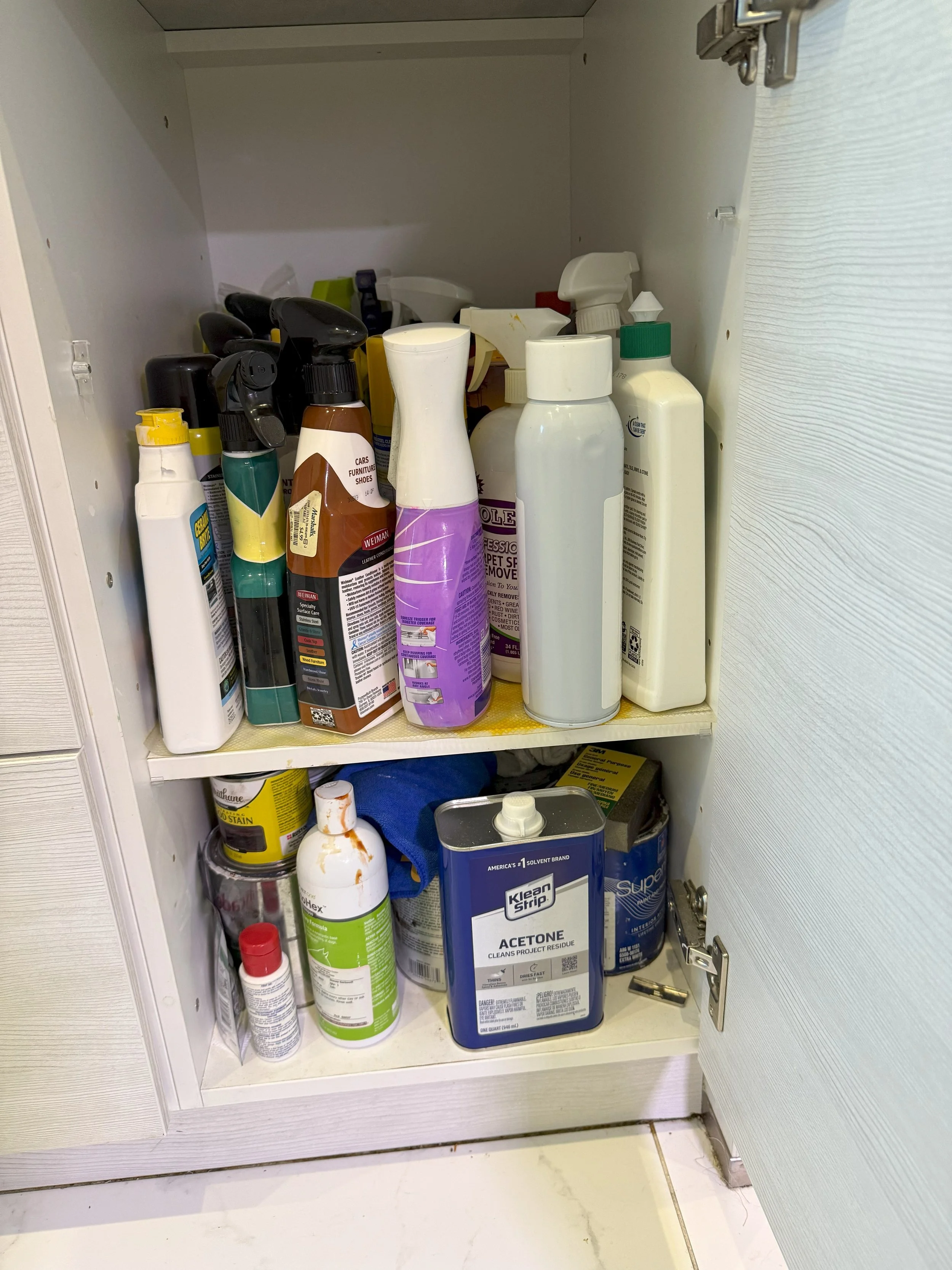 Cleaning Supplies - Before