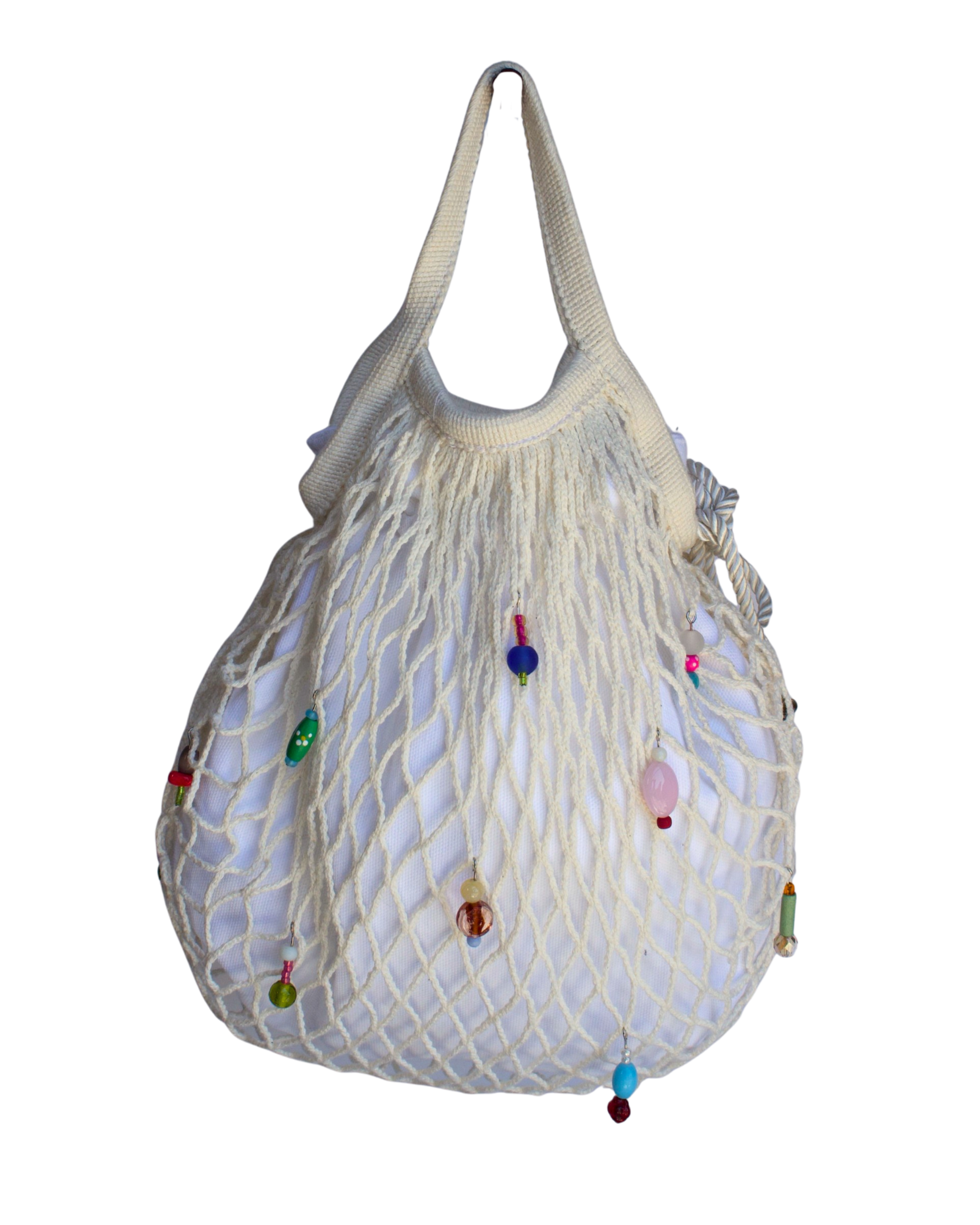 charming catch bag - white