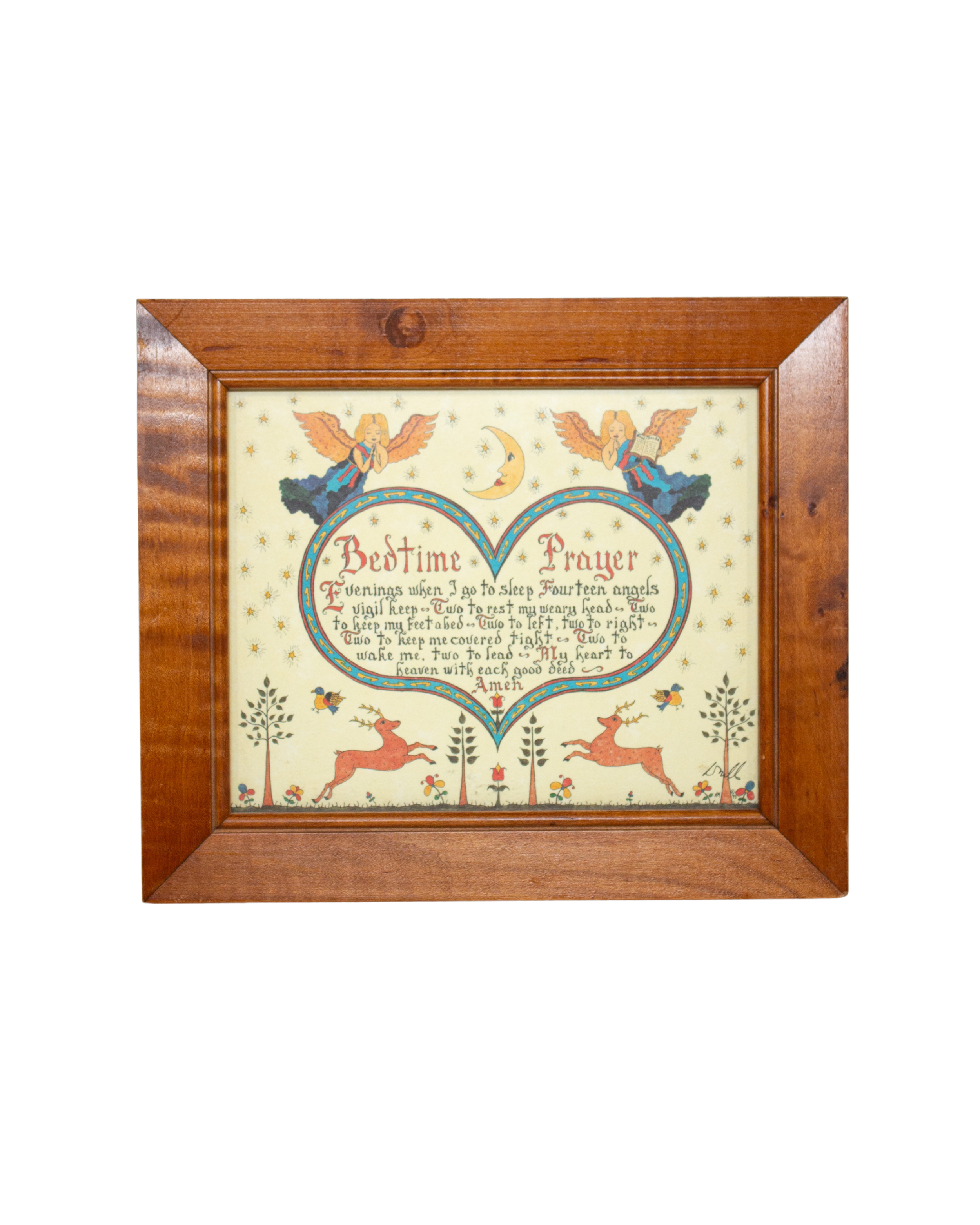 hand painted folk art prayer