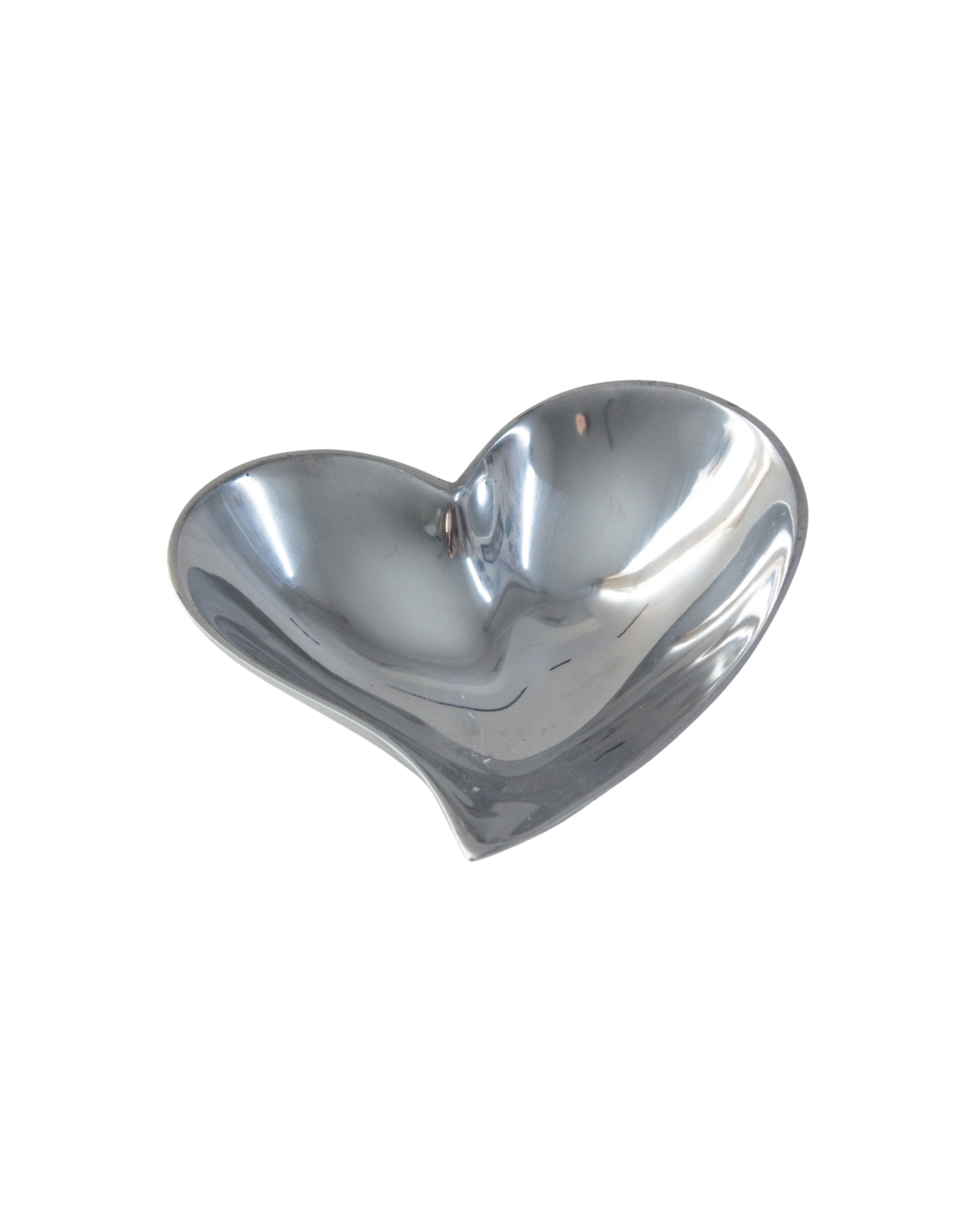 silver toned heart dish