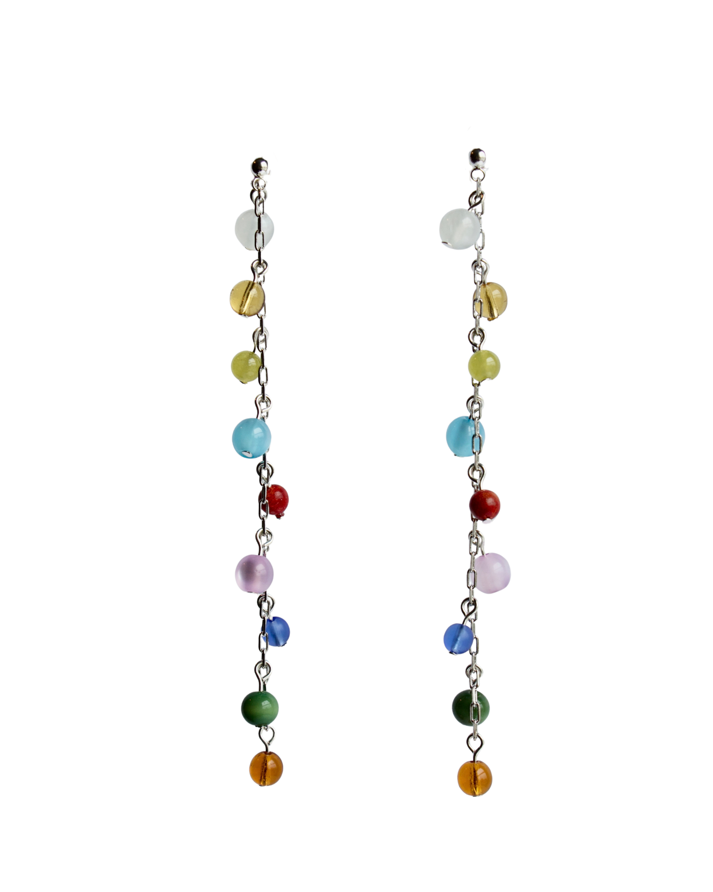 large polkadot earring - silver