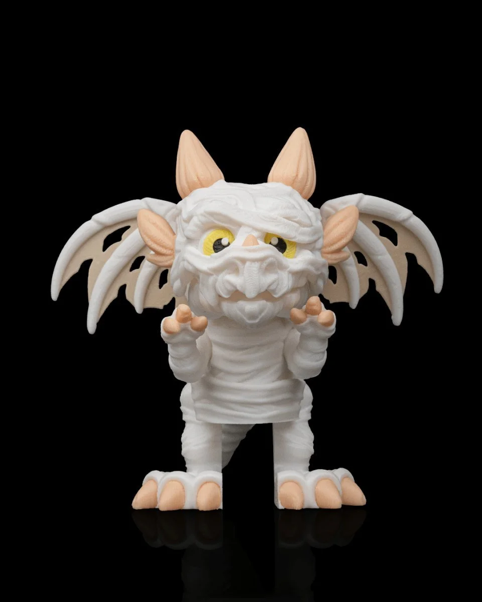 Charming Mummy Creature Figurine | Poseable 3D Printed Dragon Figure - BLB3d Printing