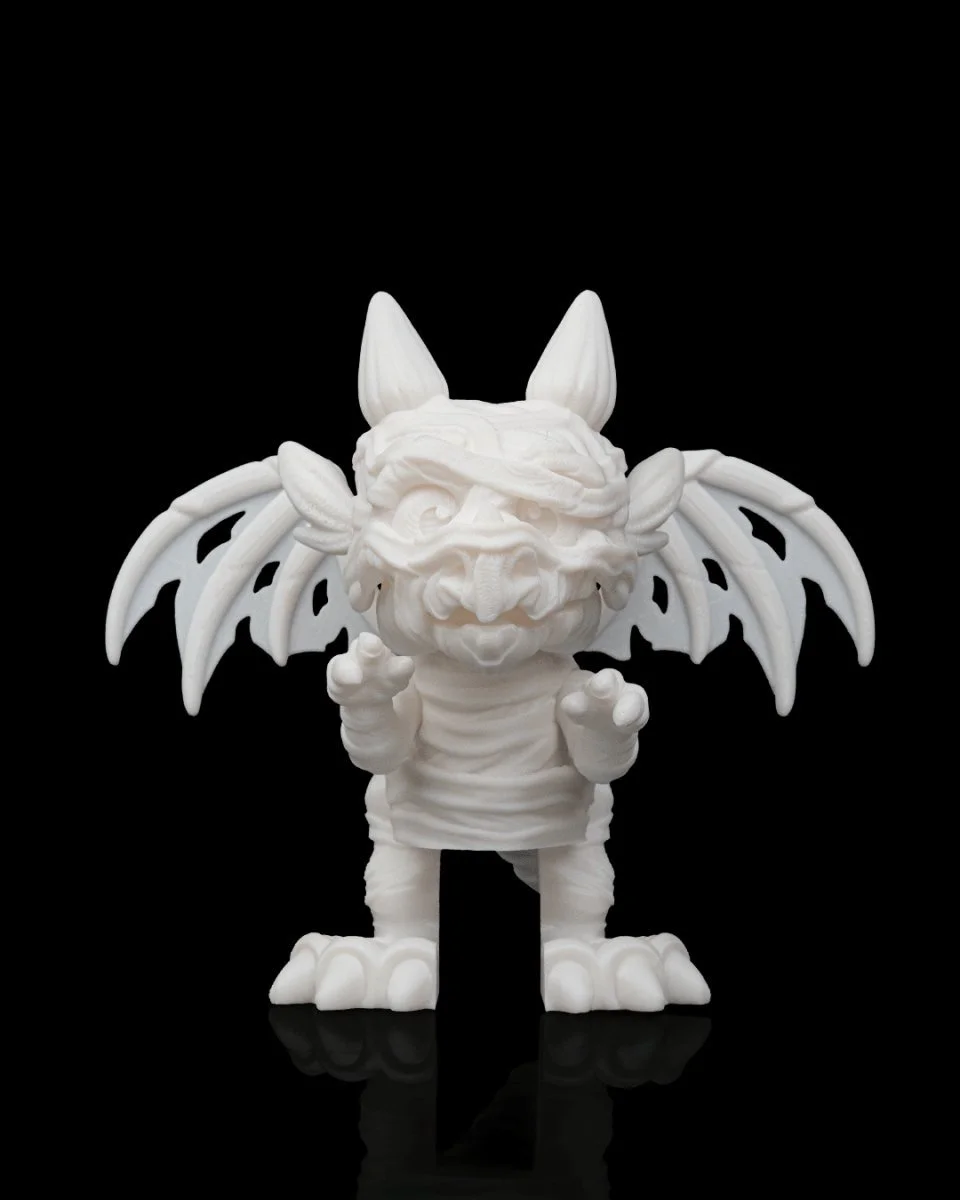 Charming Mummy Creature Figurine | Poseable 3D Printed Dragon Figure - BLB3d Printing