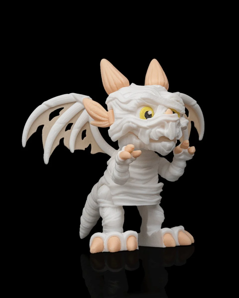 Charming Mummy Creature Figurine | Poseable 3D Printed Dragon Figure - BLB3d Printing