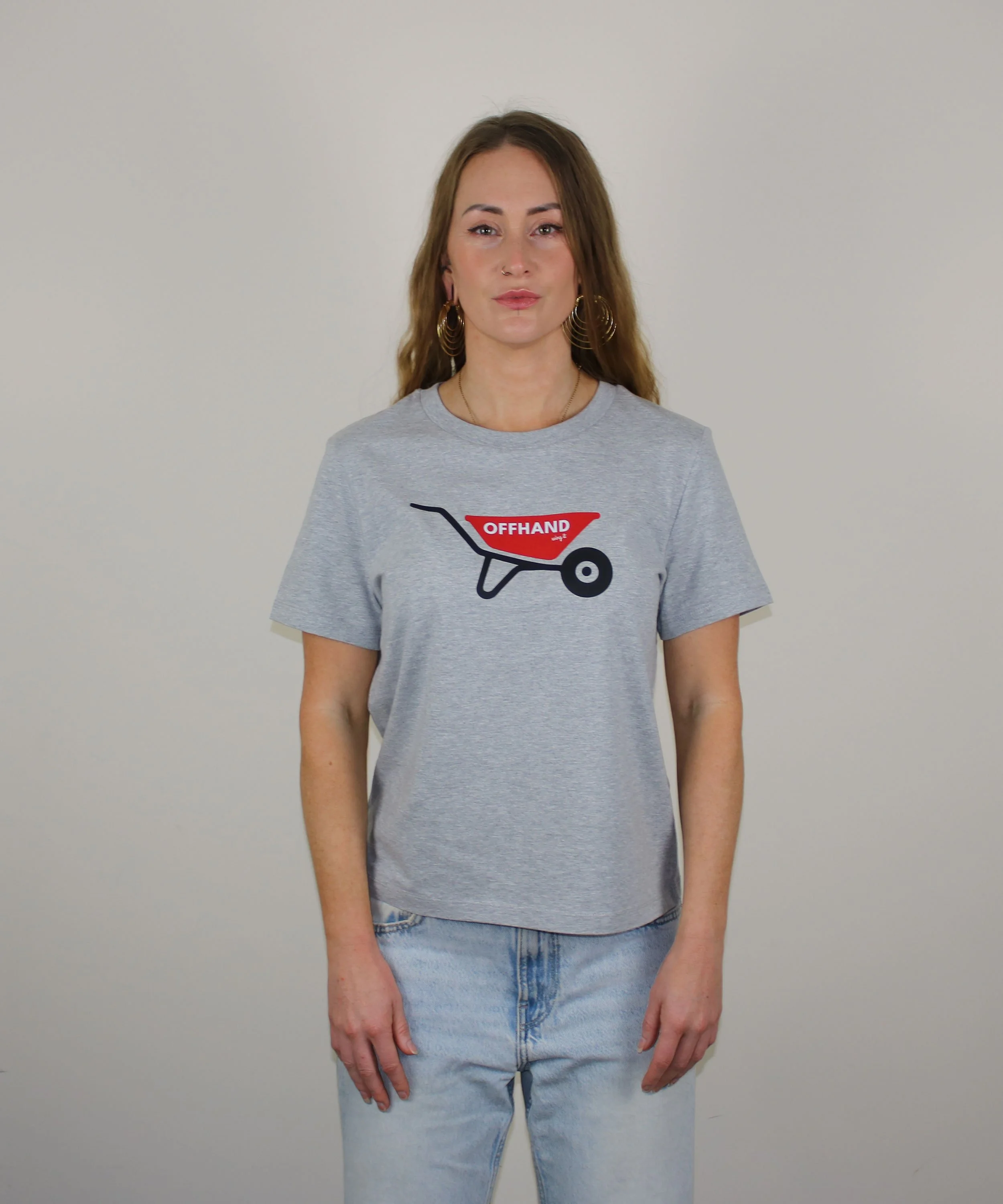 Wheelbarrow Heather Grey Tee - Women's Medium Fit