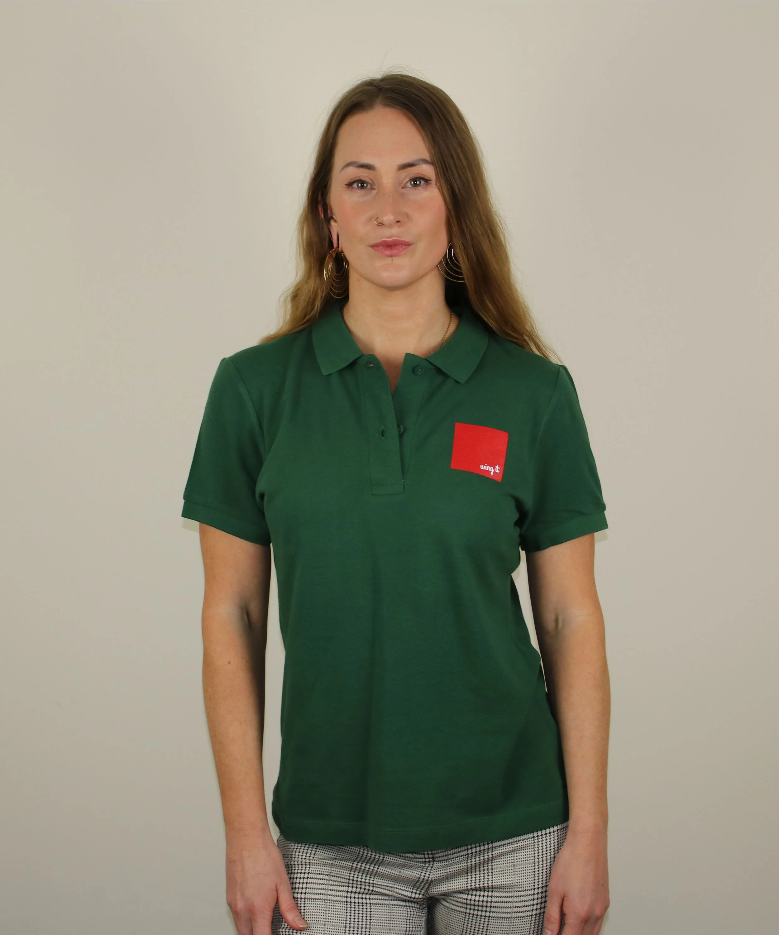 Women's Fitted Wing It Polo - Bottle Green