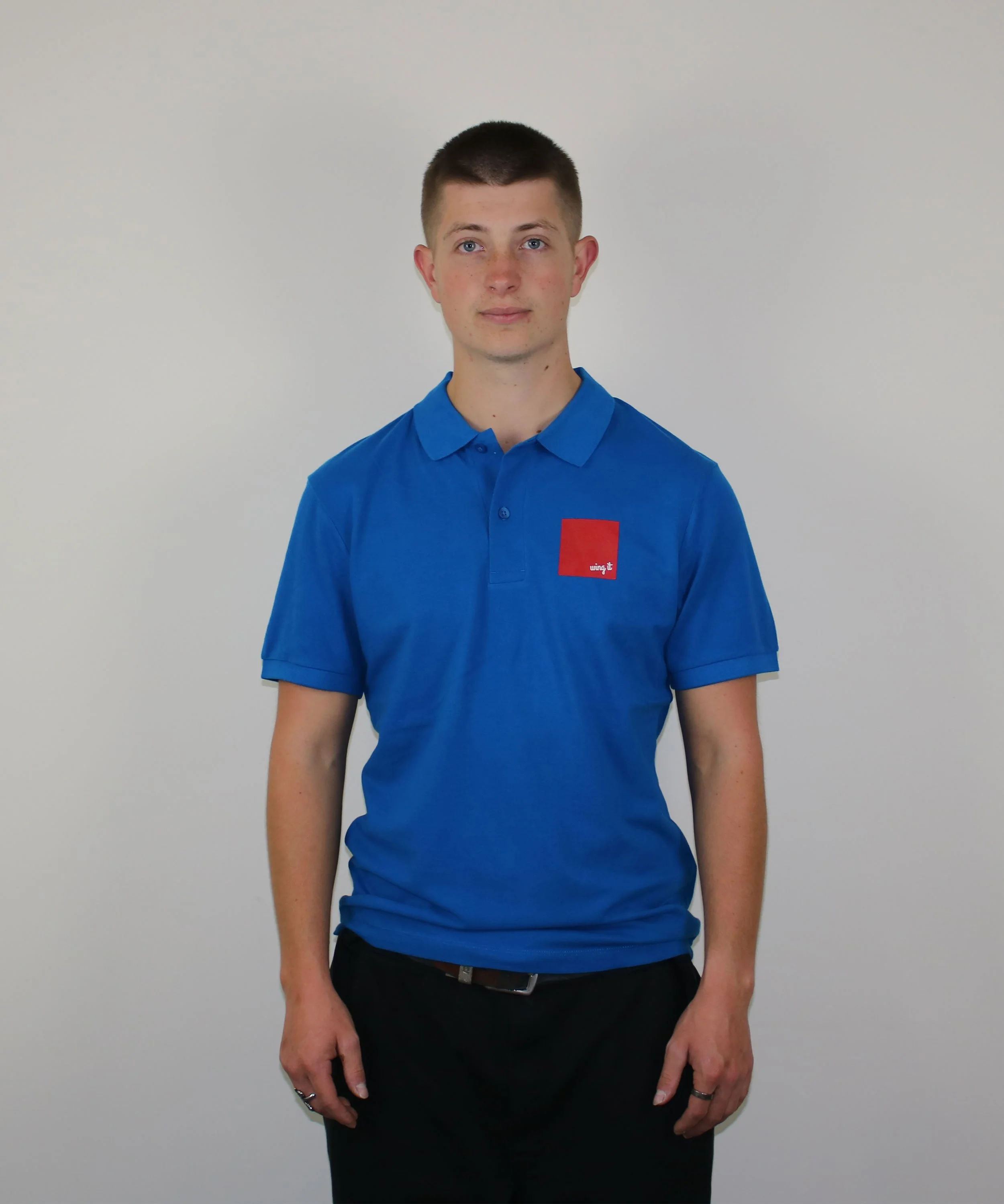Men's Fitted Wing It Polo - Royal Blue