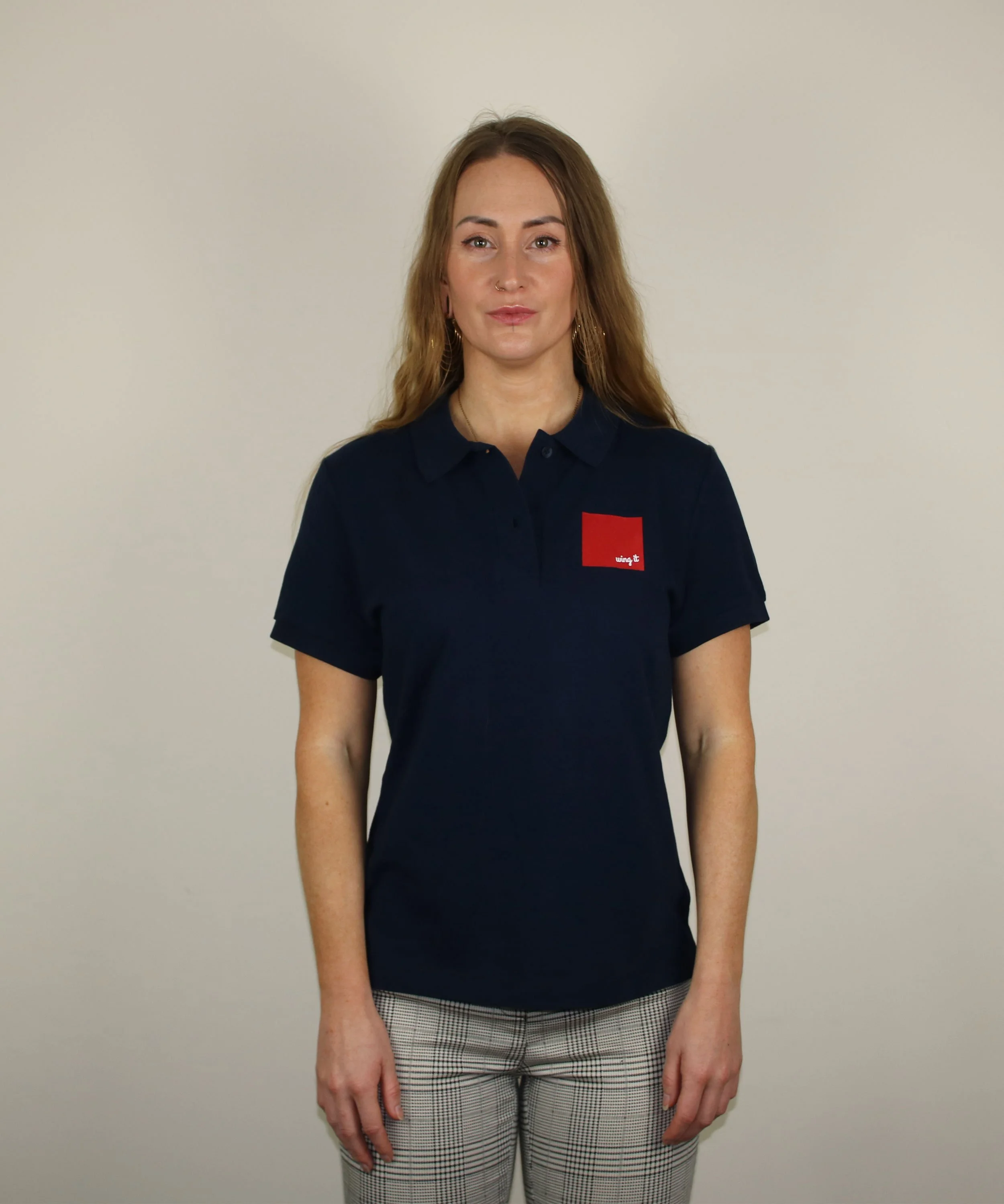Women's Fitted Wing It Polo - French Navy