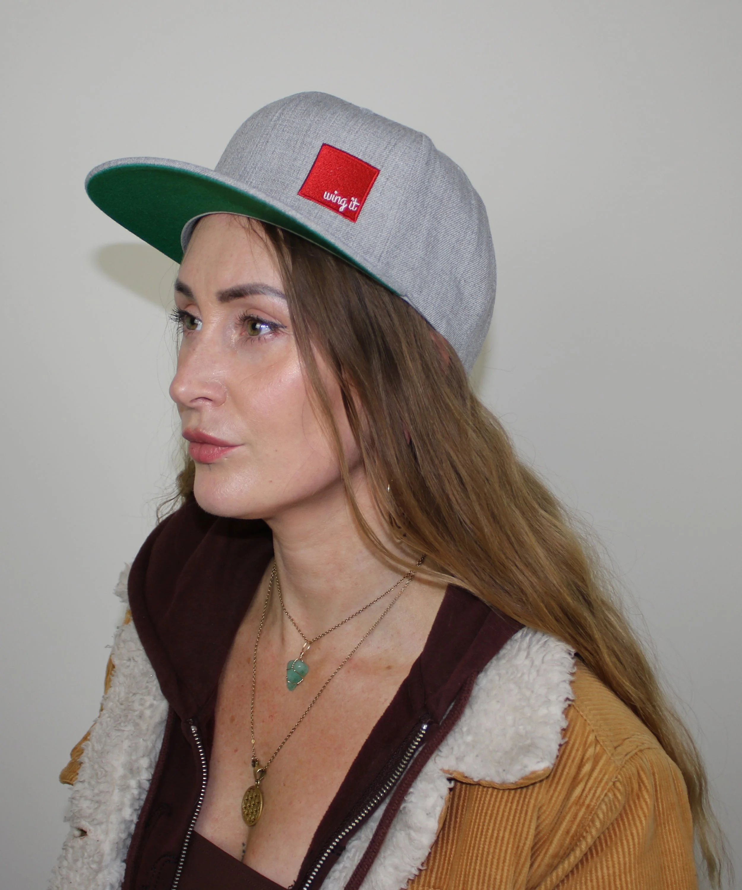 Wing it Snapback Cap - Heather Grey