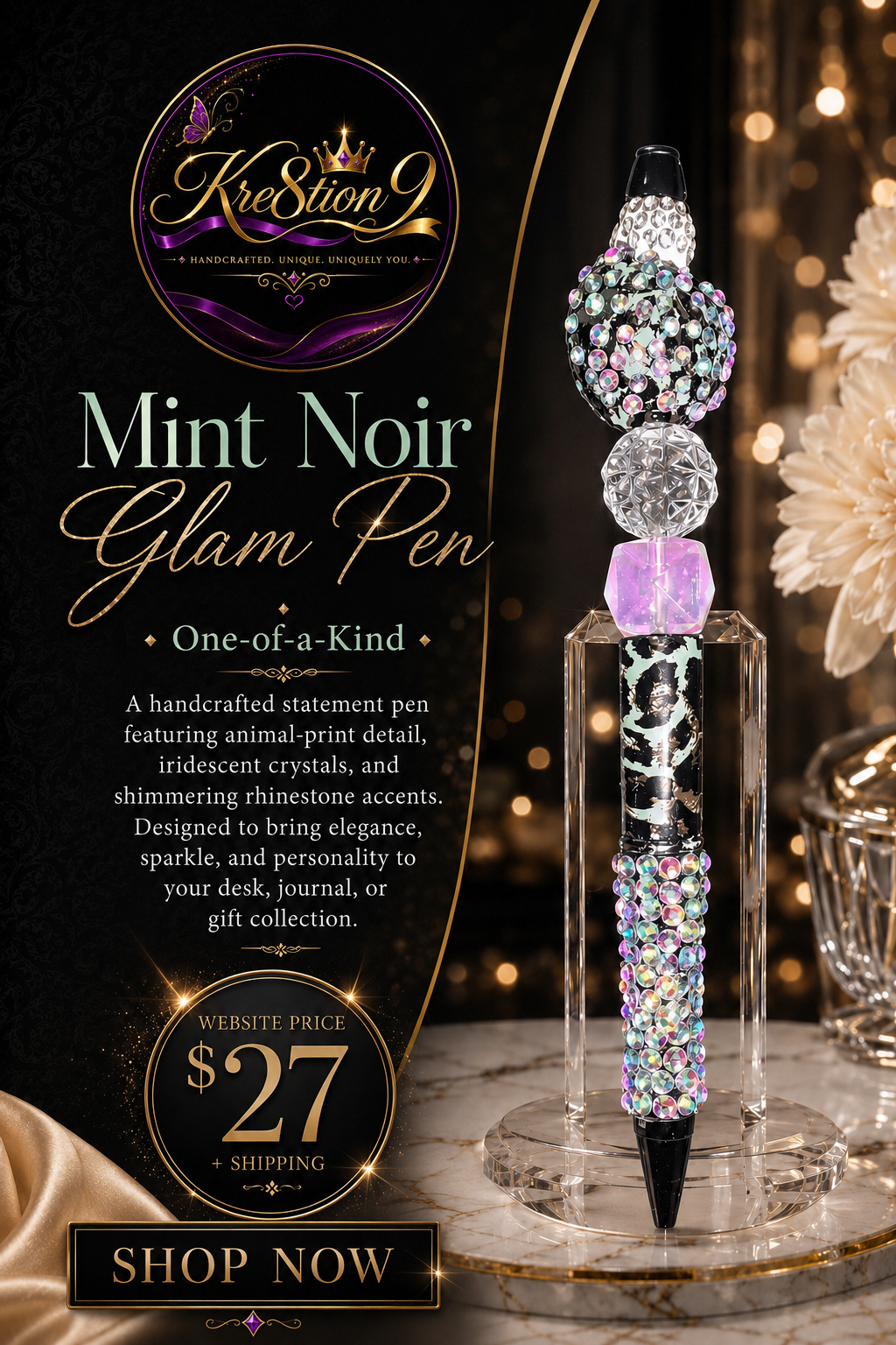 Mint Noir Glam Pen