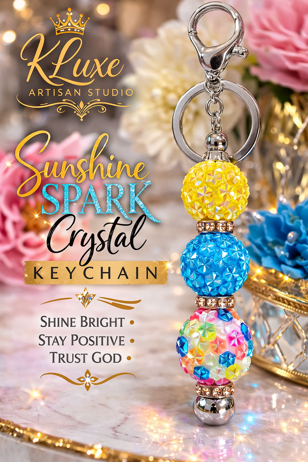 Sunshine Spark Crystal Keychain