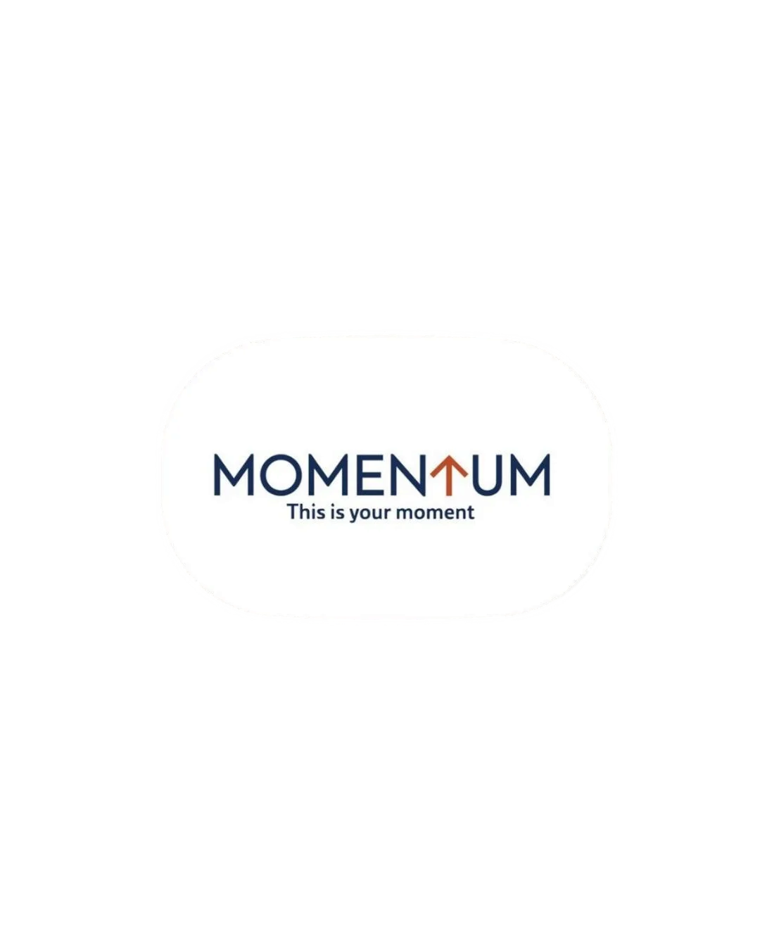 Logo for MomenTum with the tagline 'This is your moment'
