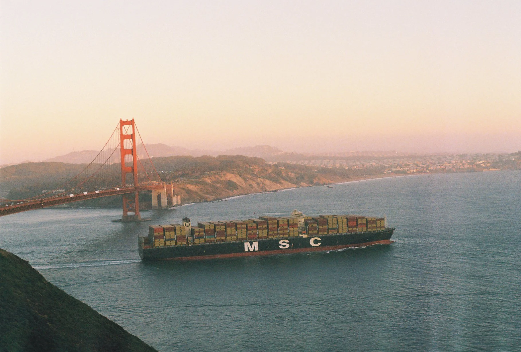 Film shot at a view point in San Francisco, CA