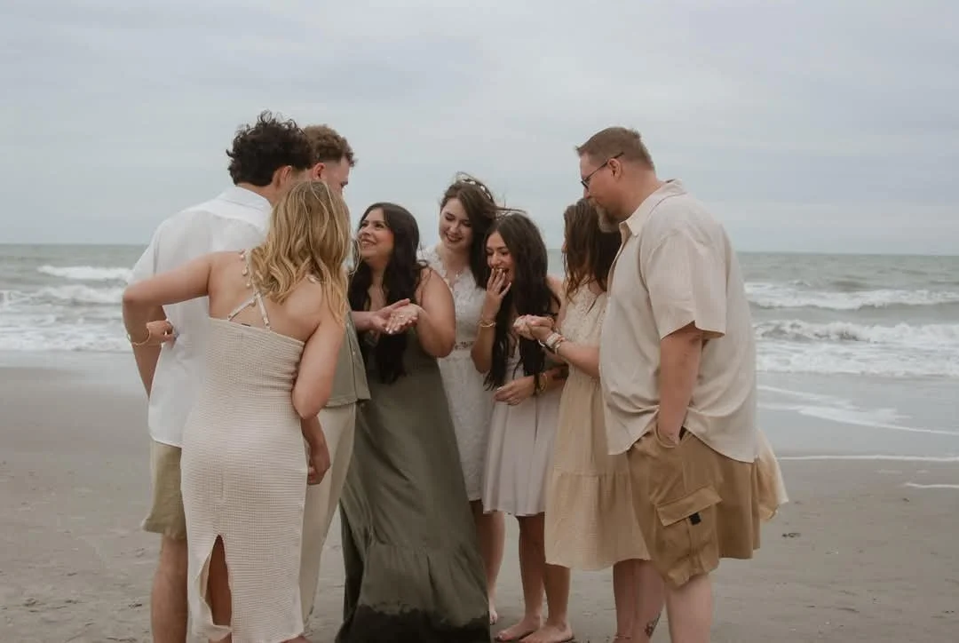 Myrtle Beach photographer Faith K Photography capturing a relaxed family beach session in South Carolina