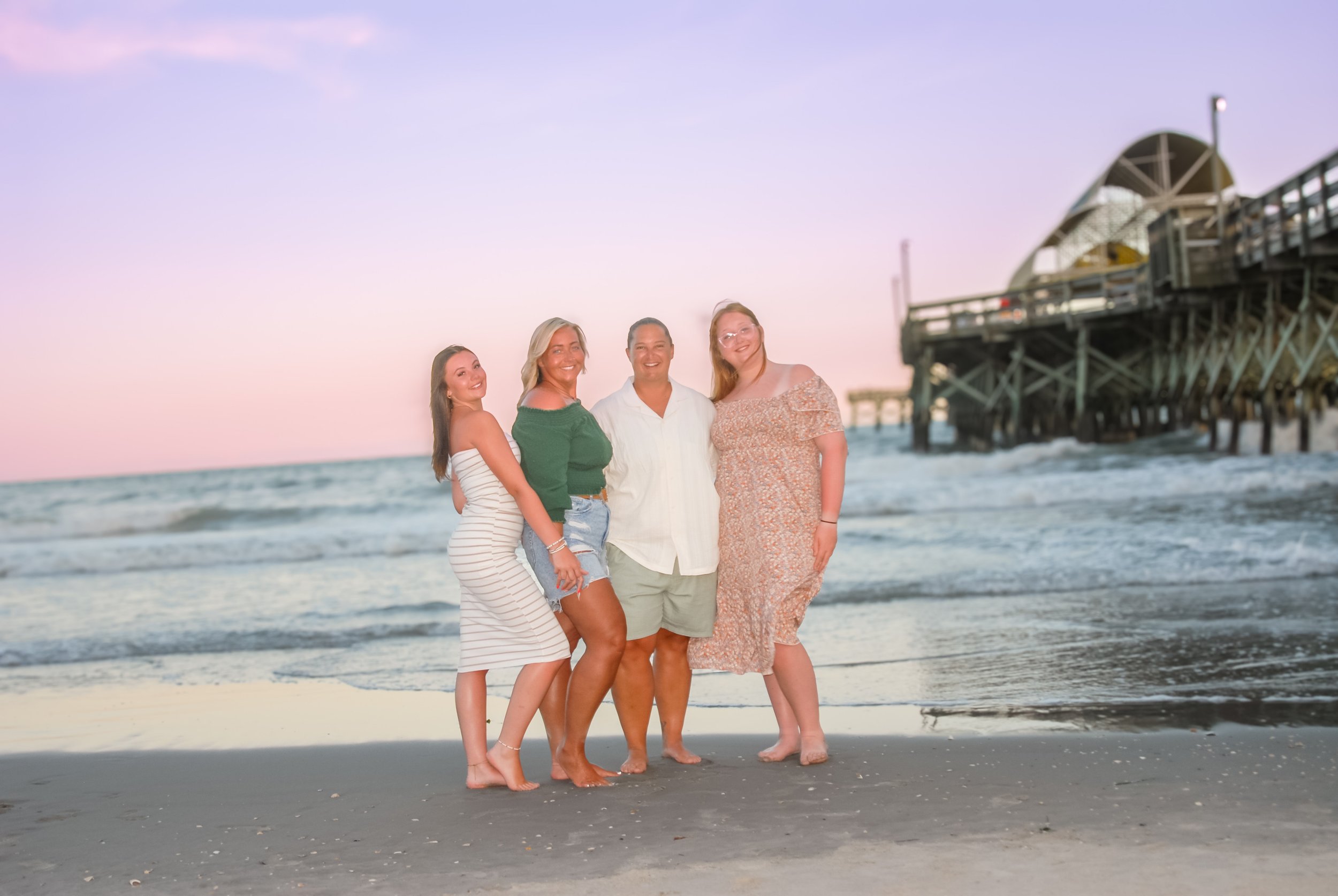 Outdoor family photography session near Myrtle Beach SC with coastal backdrop