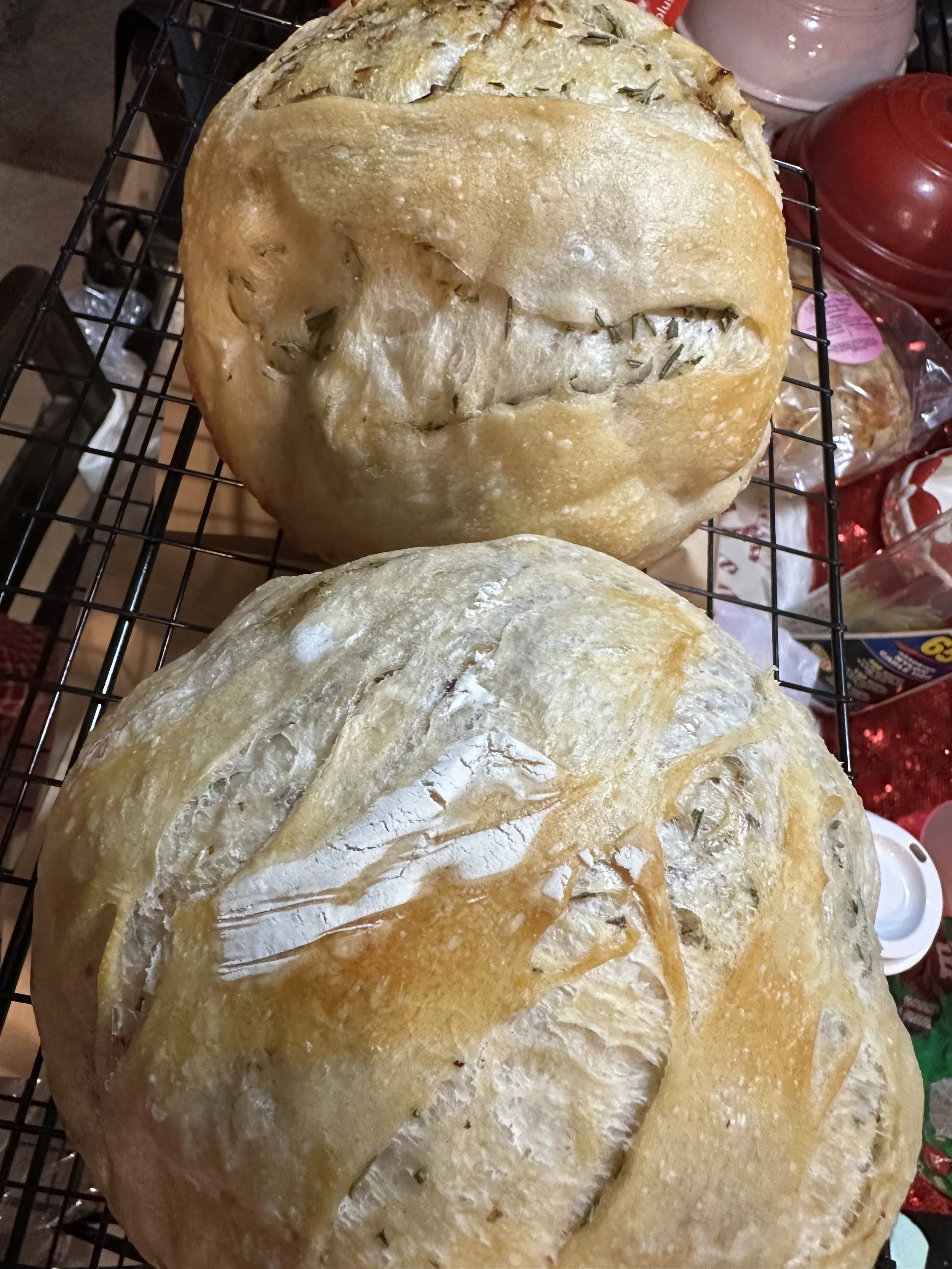 Garlic Rosemary Sourdough Bread