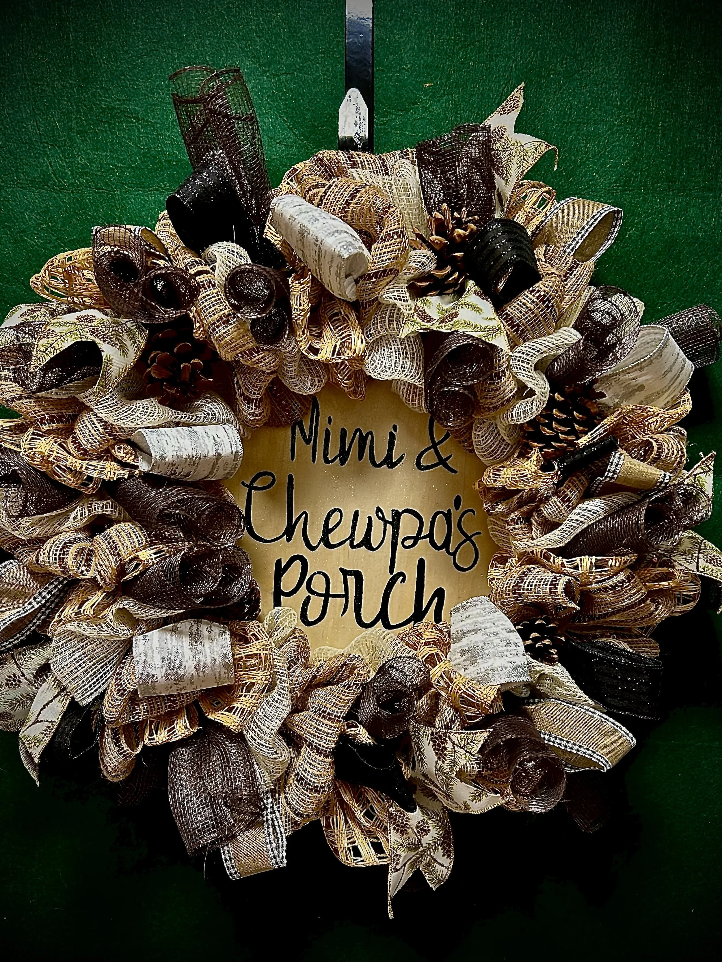 Mimi and ChewPa's Porch Wreath
