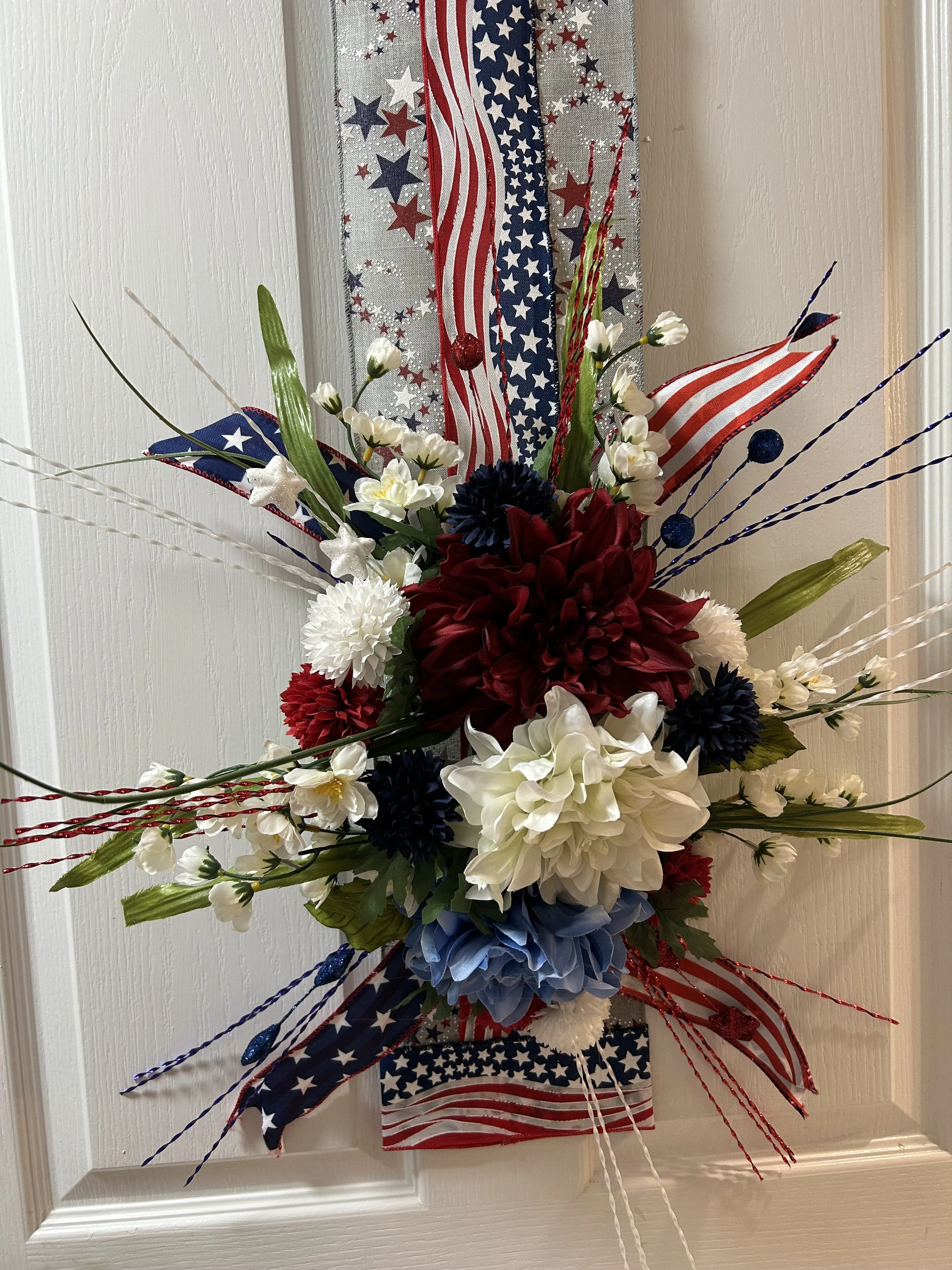 Double sided Patriotic Door Swag