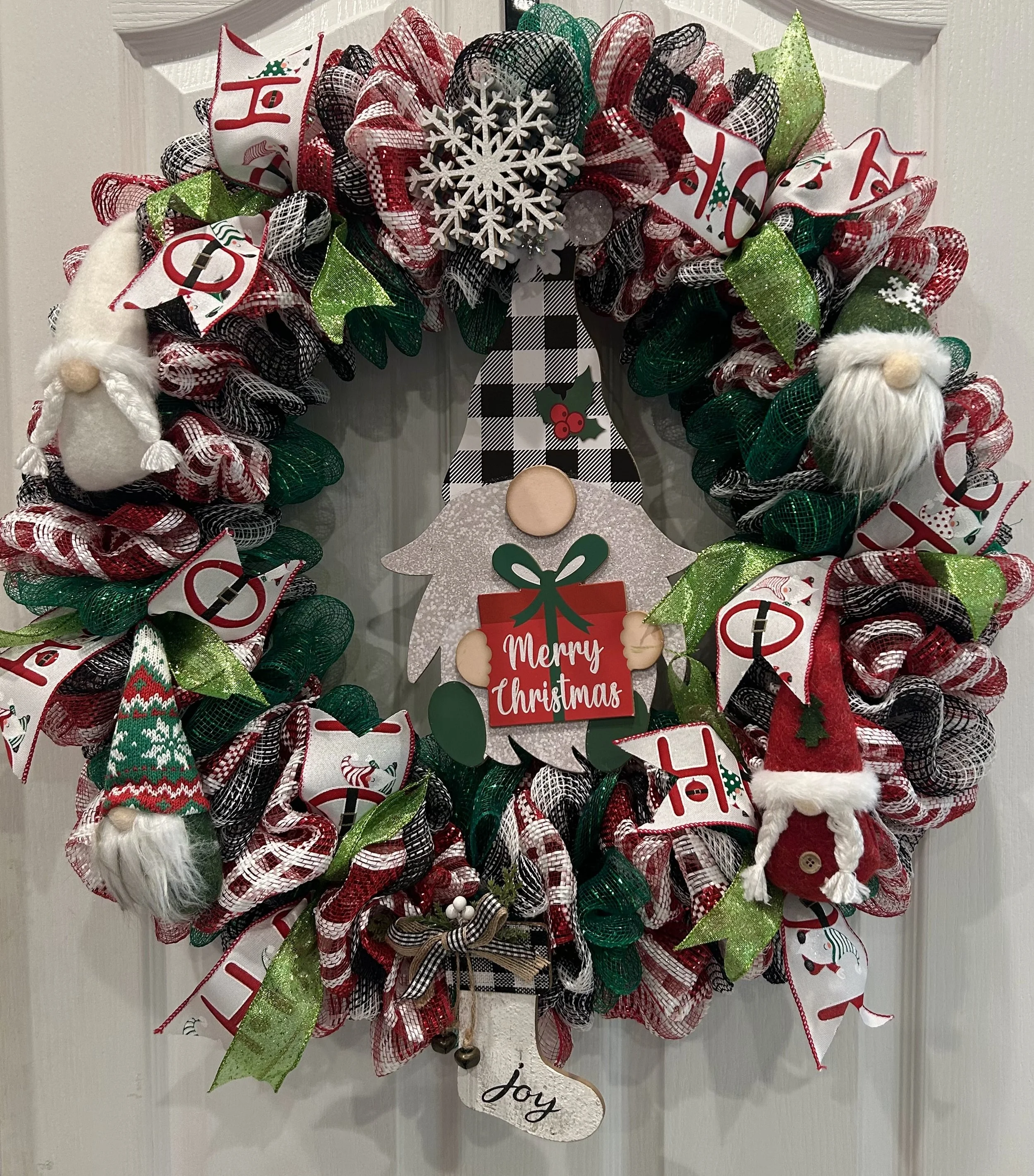 Gnome Merry Christmas Wreath