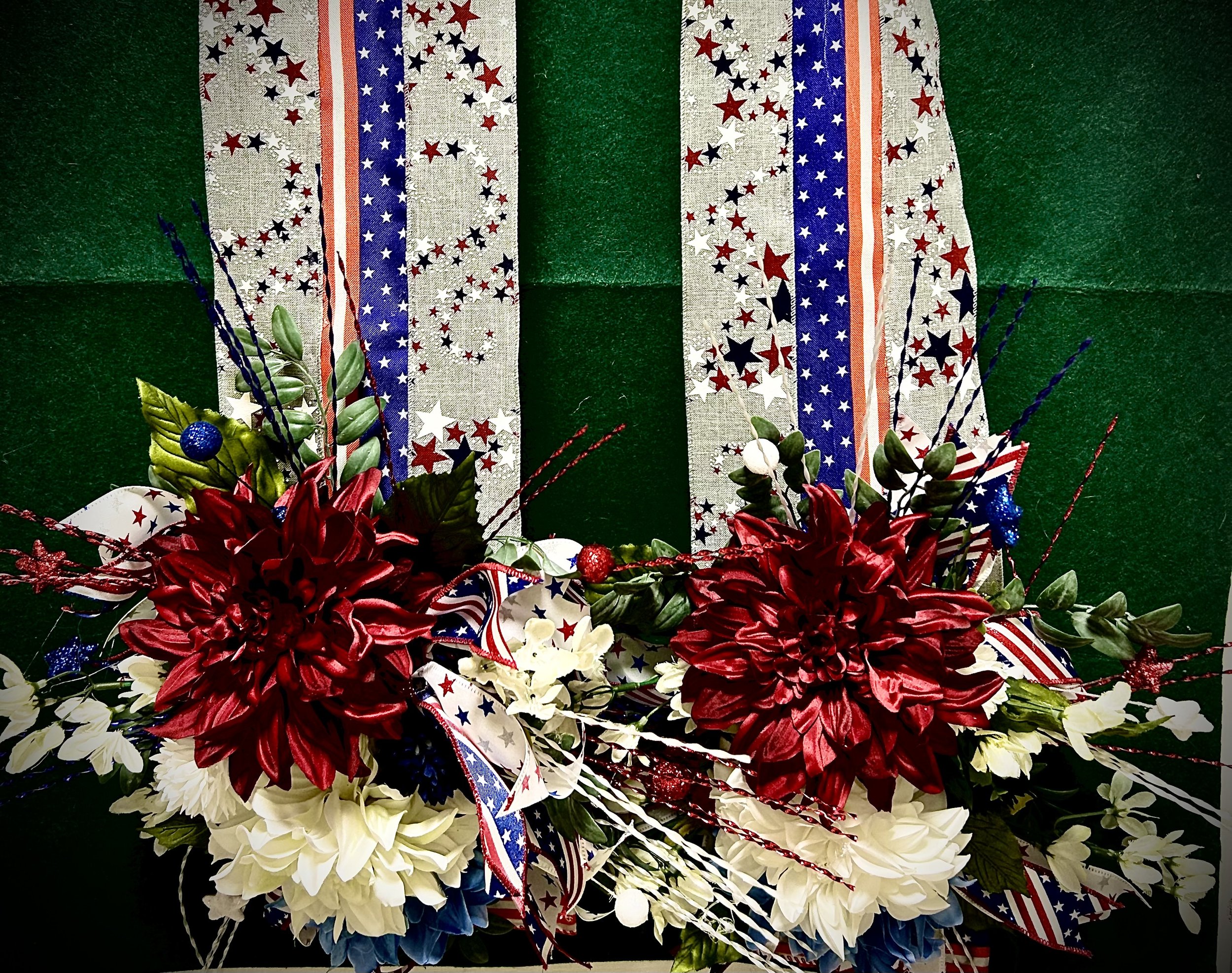 Patriotic door swag 
