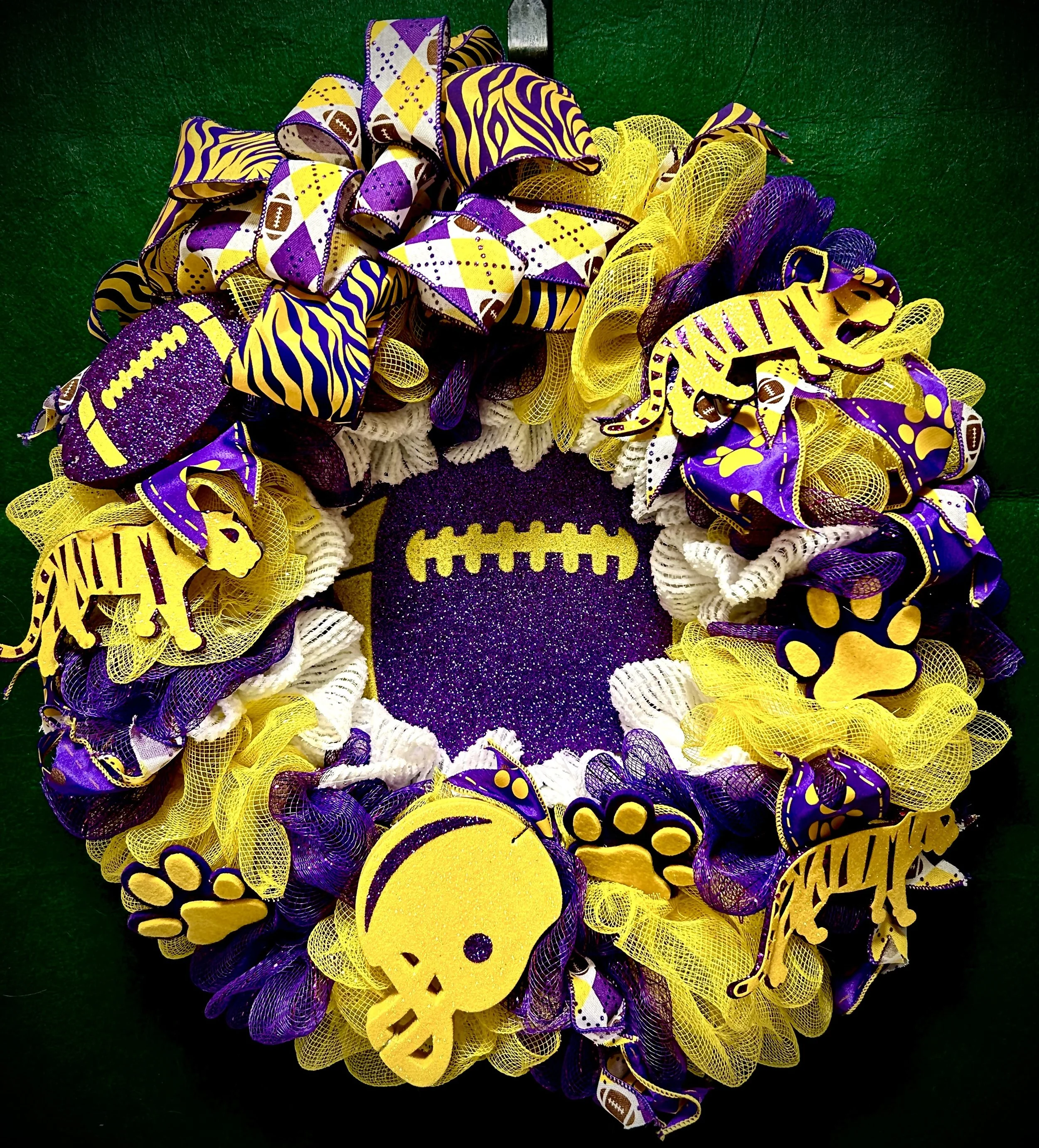 LSU Football wreath