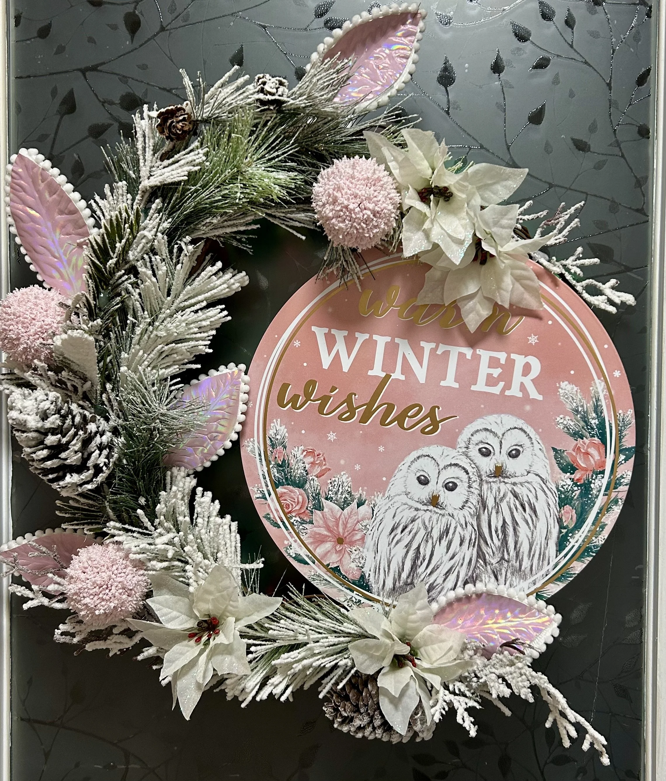 Winter Wishes Pink Wreath