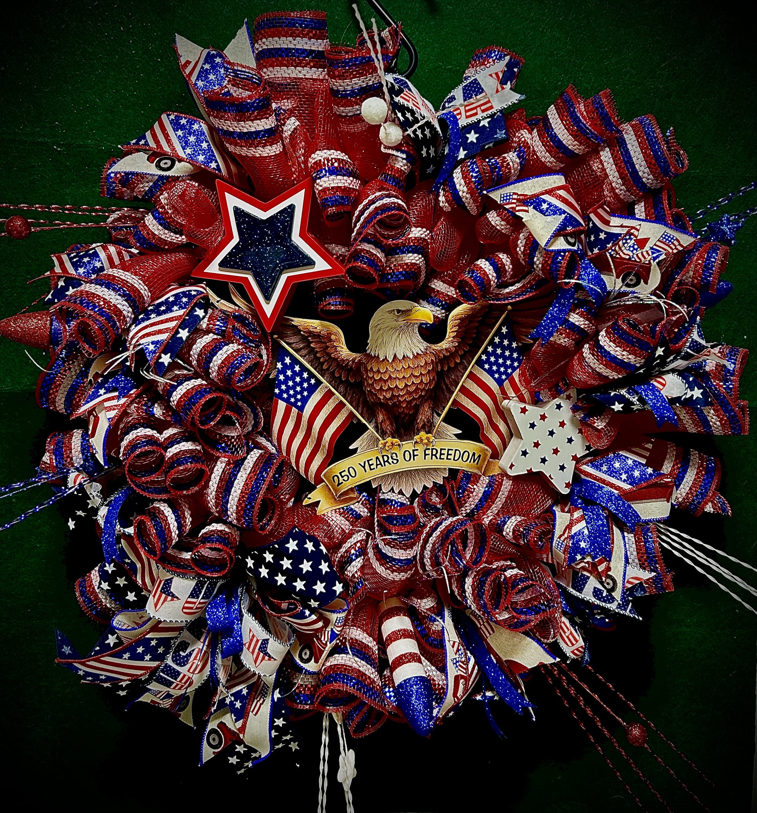 Patriotic Golden Eagle 250 Wreath