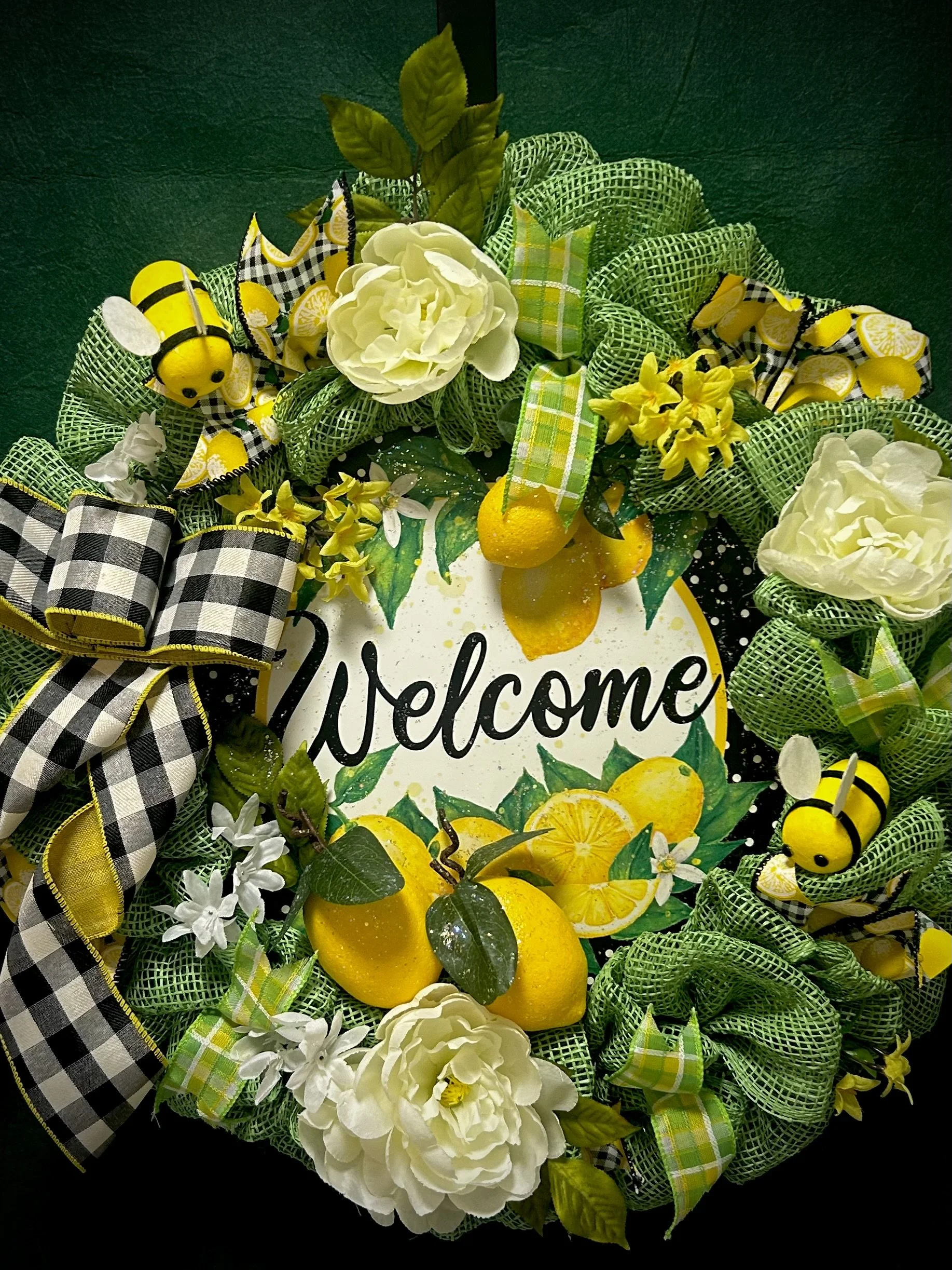 Welcome Black and Yellow Lemon