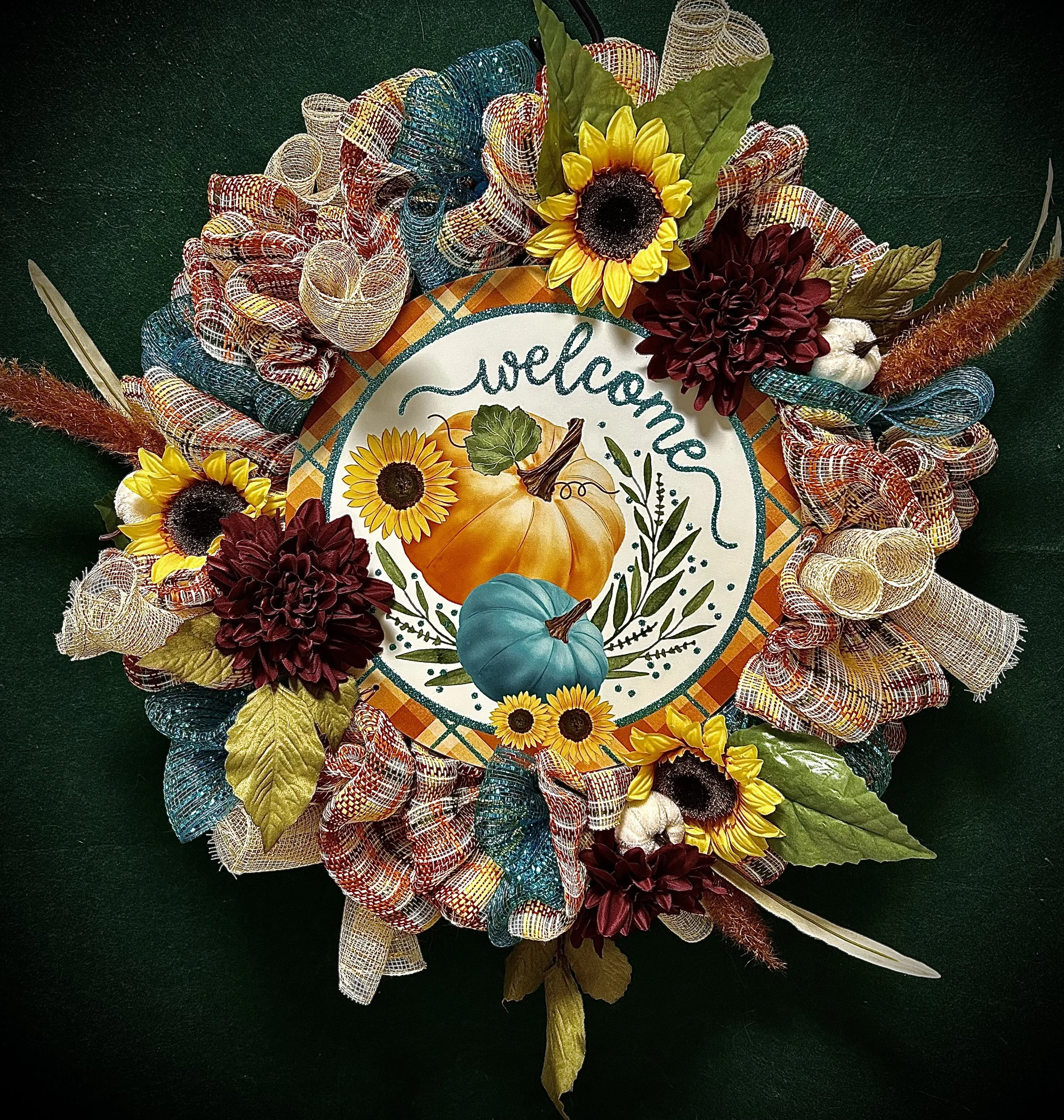 Autumn Harvest Welcome Wreath