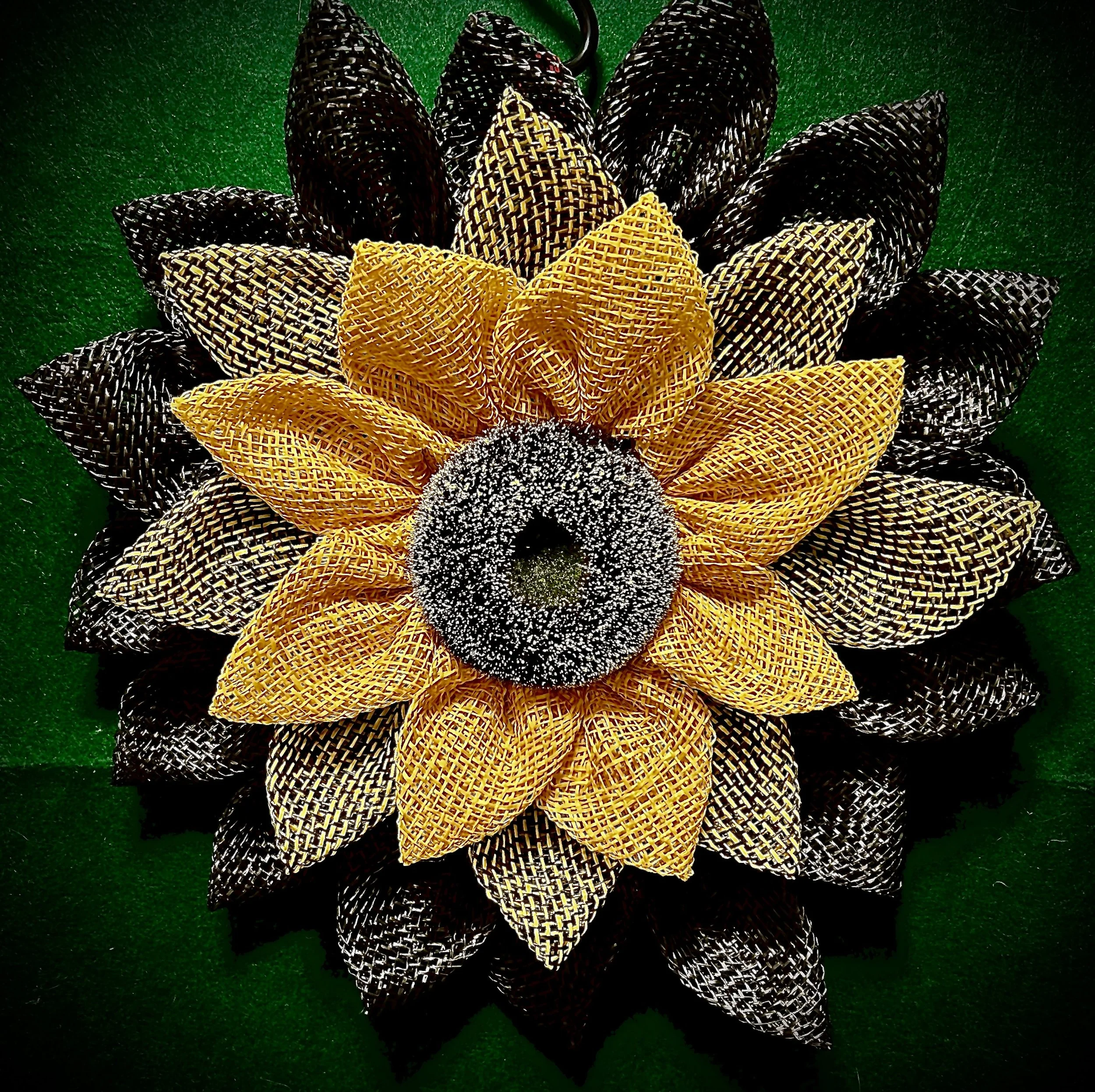 Rustic Burlap Sunflower Wall Decor-Small