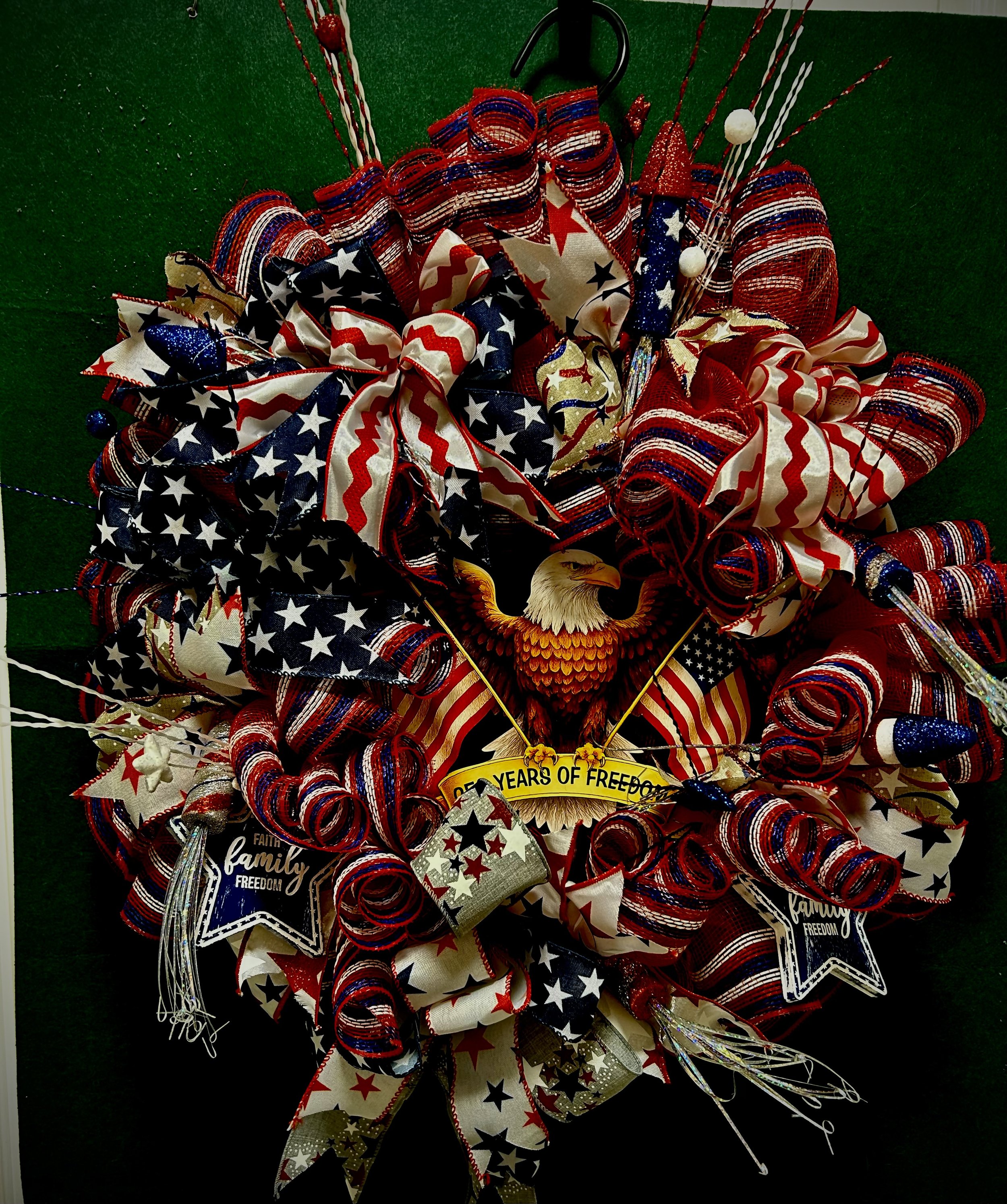 Patriotic 250 Year Golden Eagle