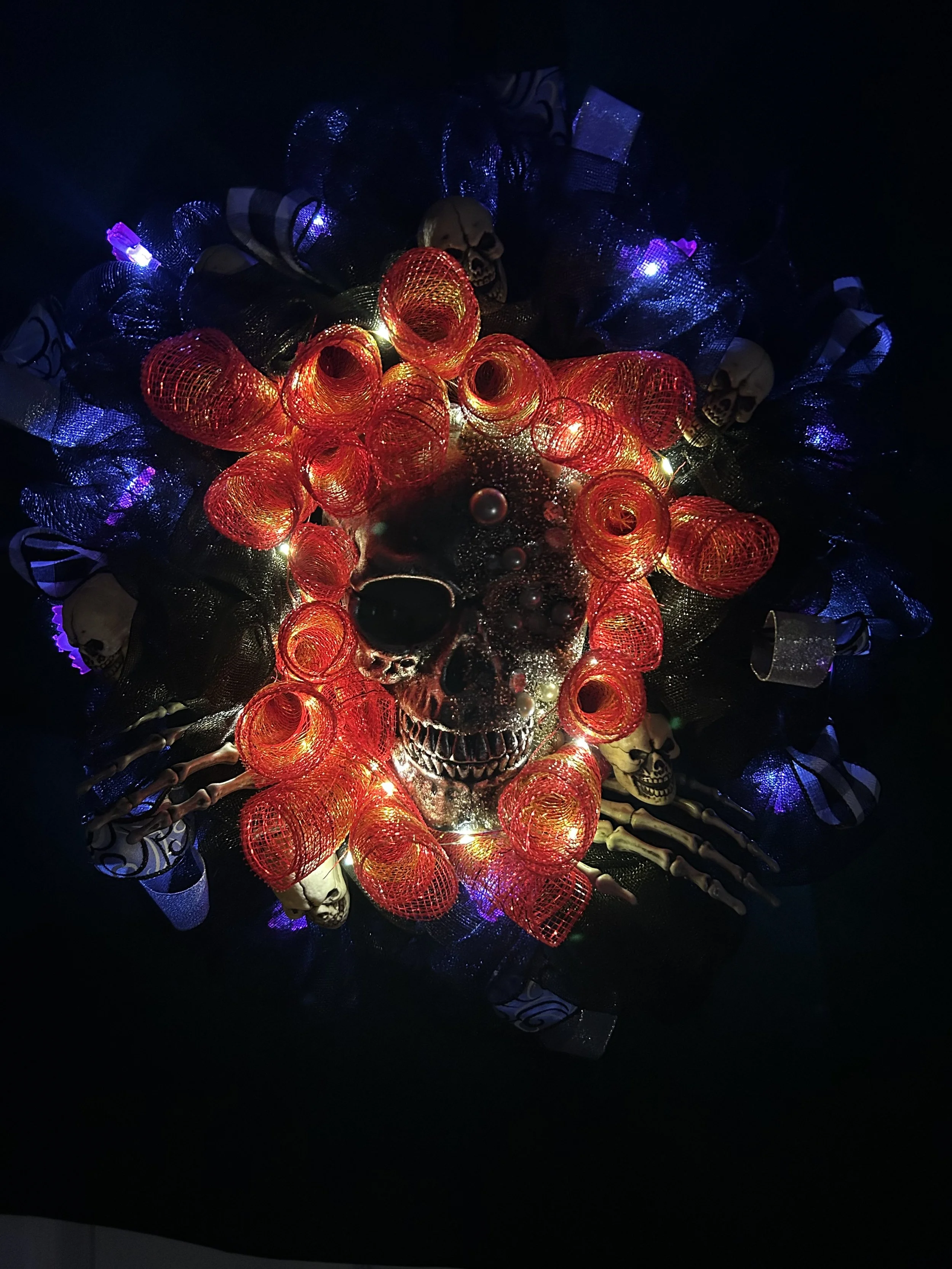 Skull Crawling from the Flames of Darkness  Lighted