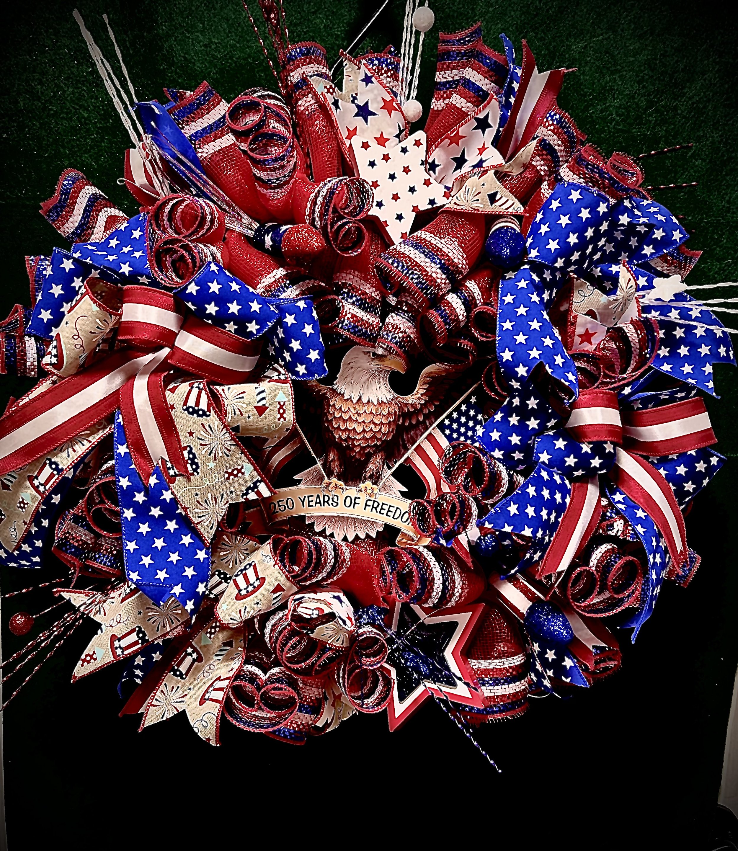 Patriotic Golden Eagle 250 Blue and white stars