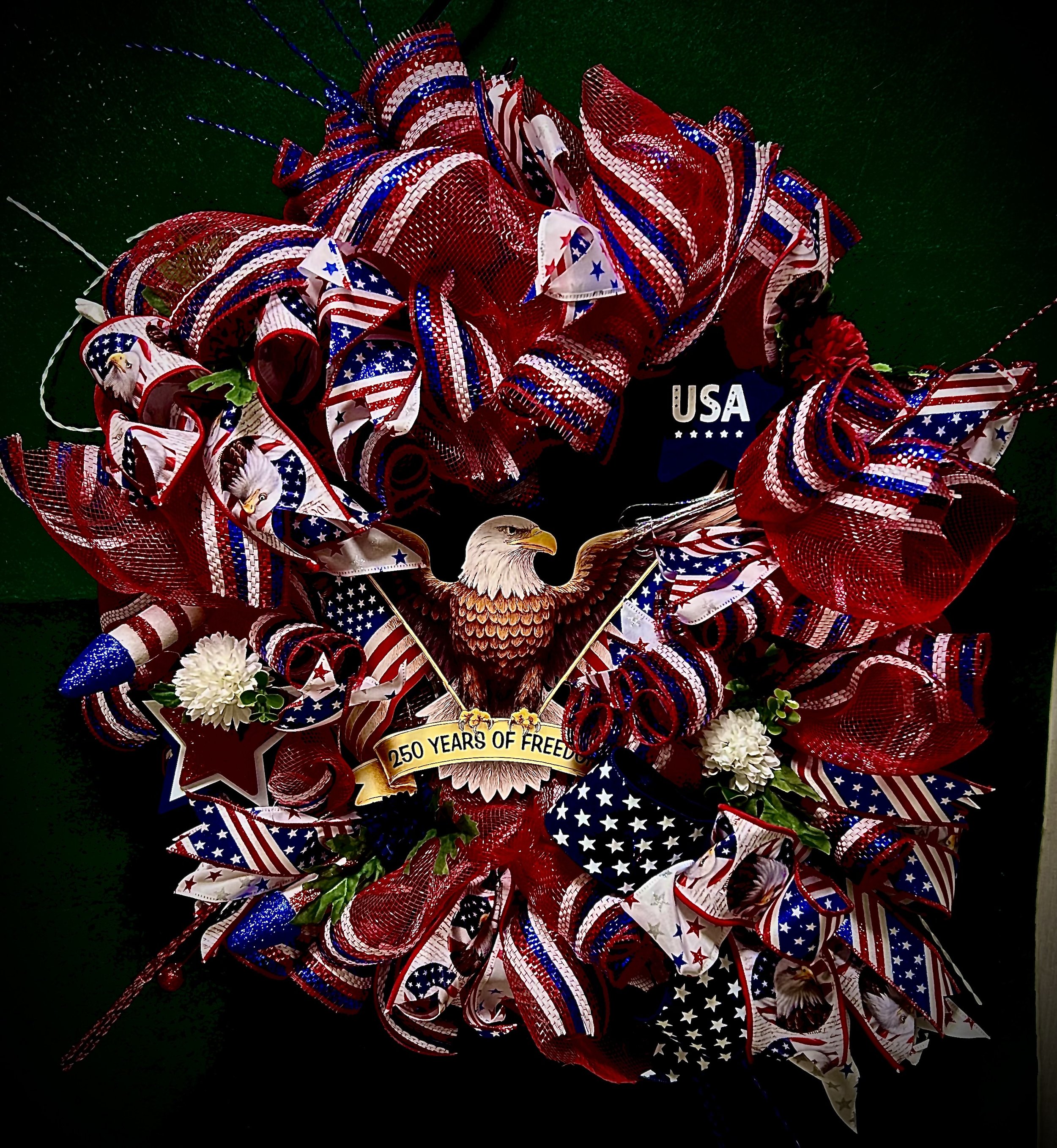 Patriotic Golden Eagle 250 with eagle ribbon