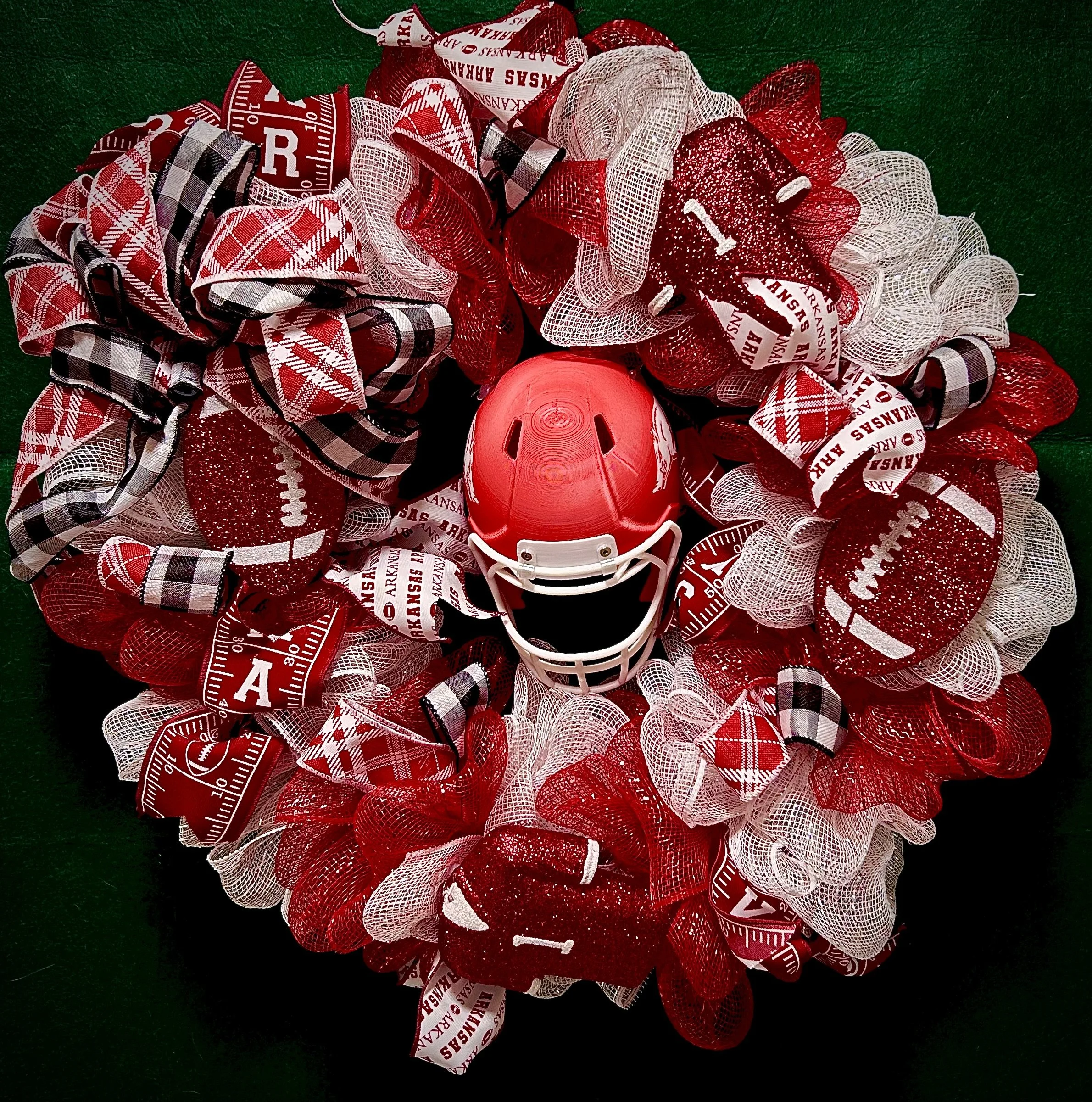 Razorback Football Helmet w/ Bow